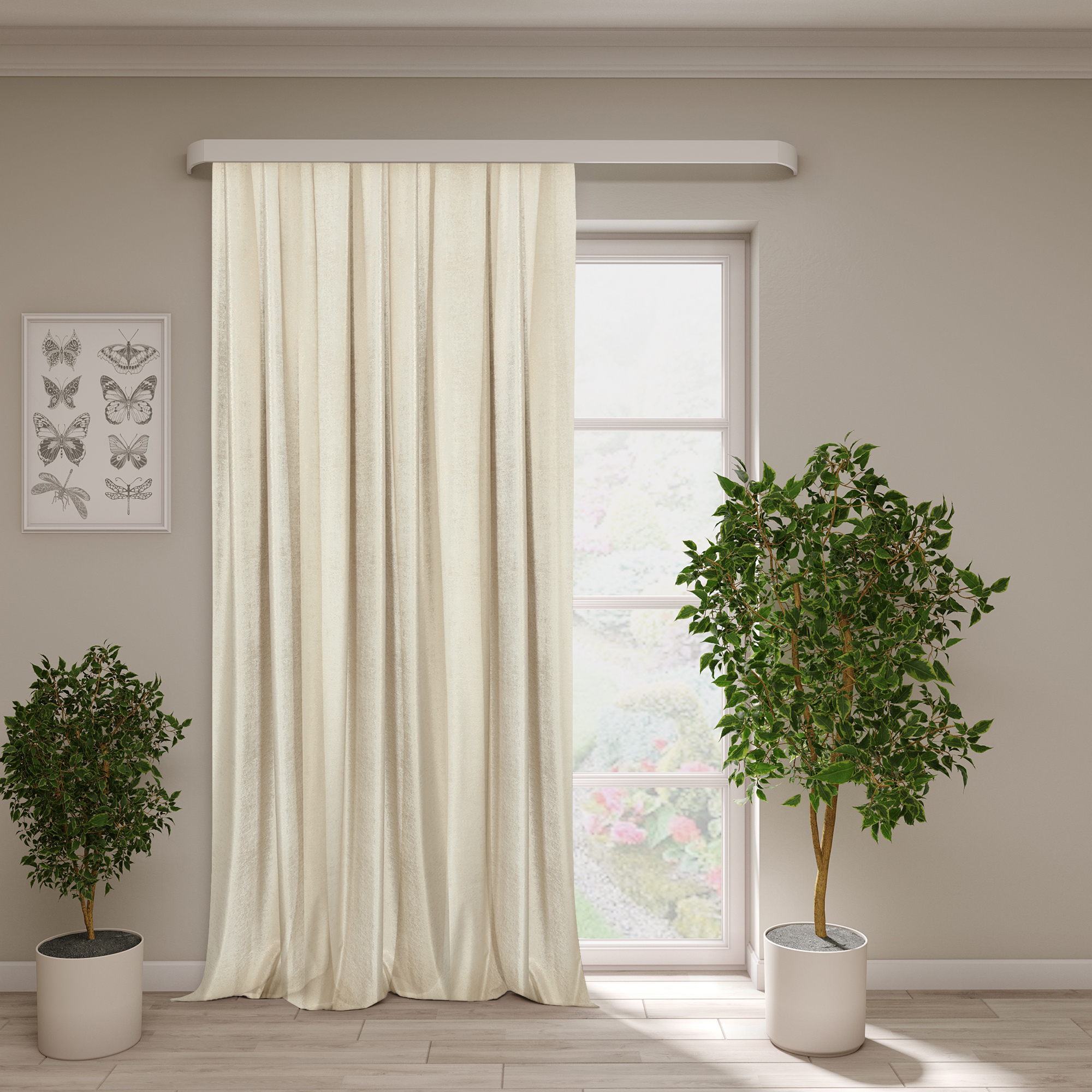 Изображение товара Штора на ленте Сияние 200x280 см цвет пудровый