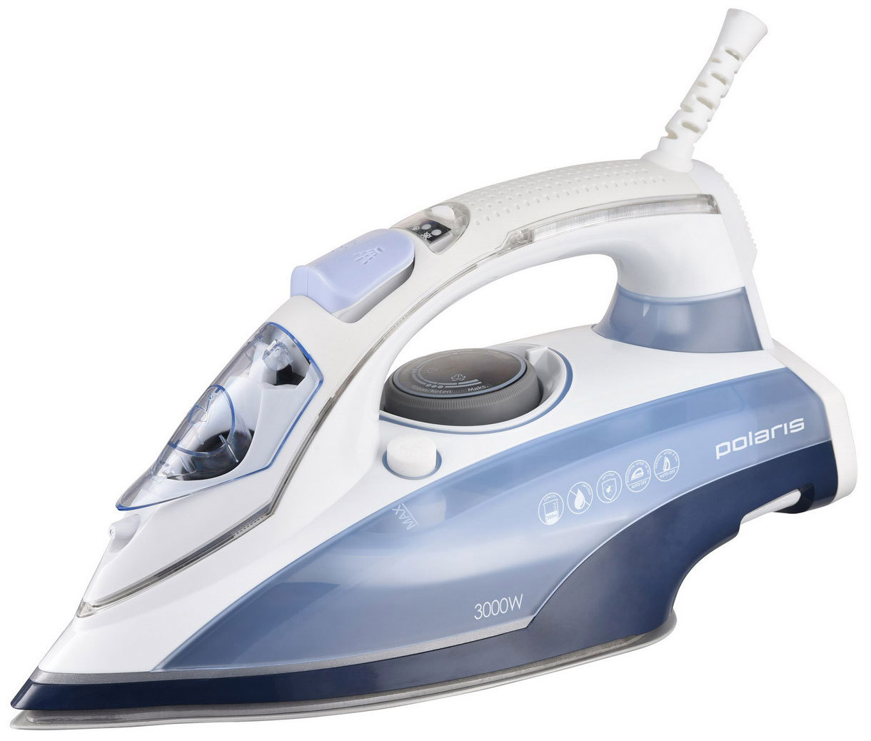 Изображение товара Утюг Polaris PIR 3074 SG AA 3m 3000 Вт цвет белый/голубой
