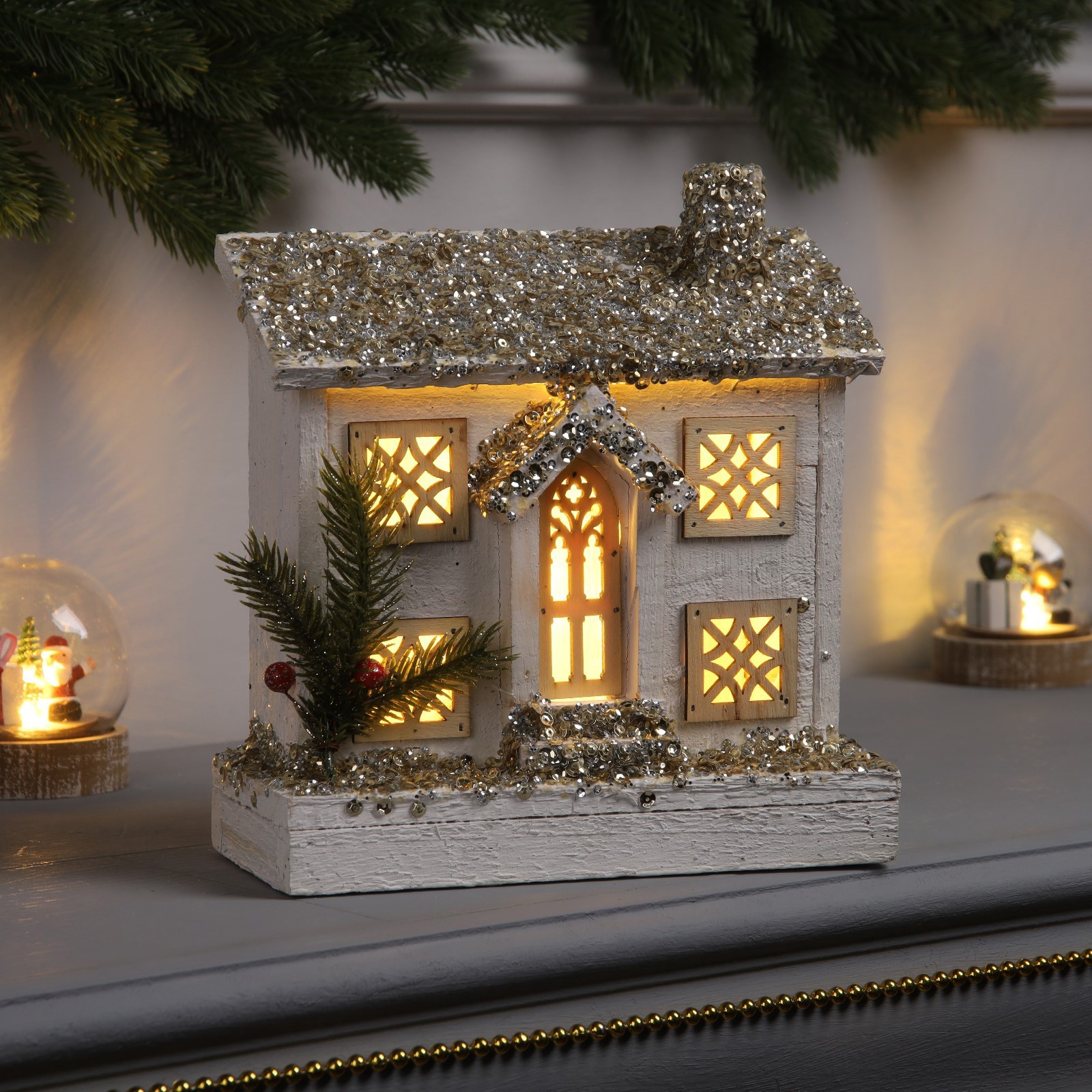 Изображение товара Светящаяся электрическая фигура Хижина 21х23х9 см LUAZON LIGHTING