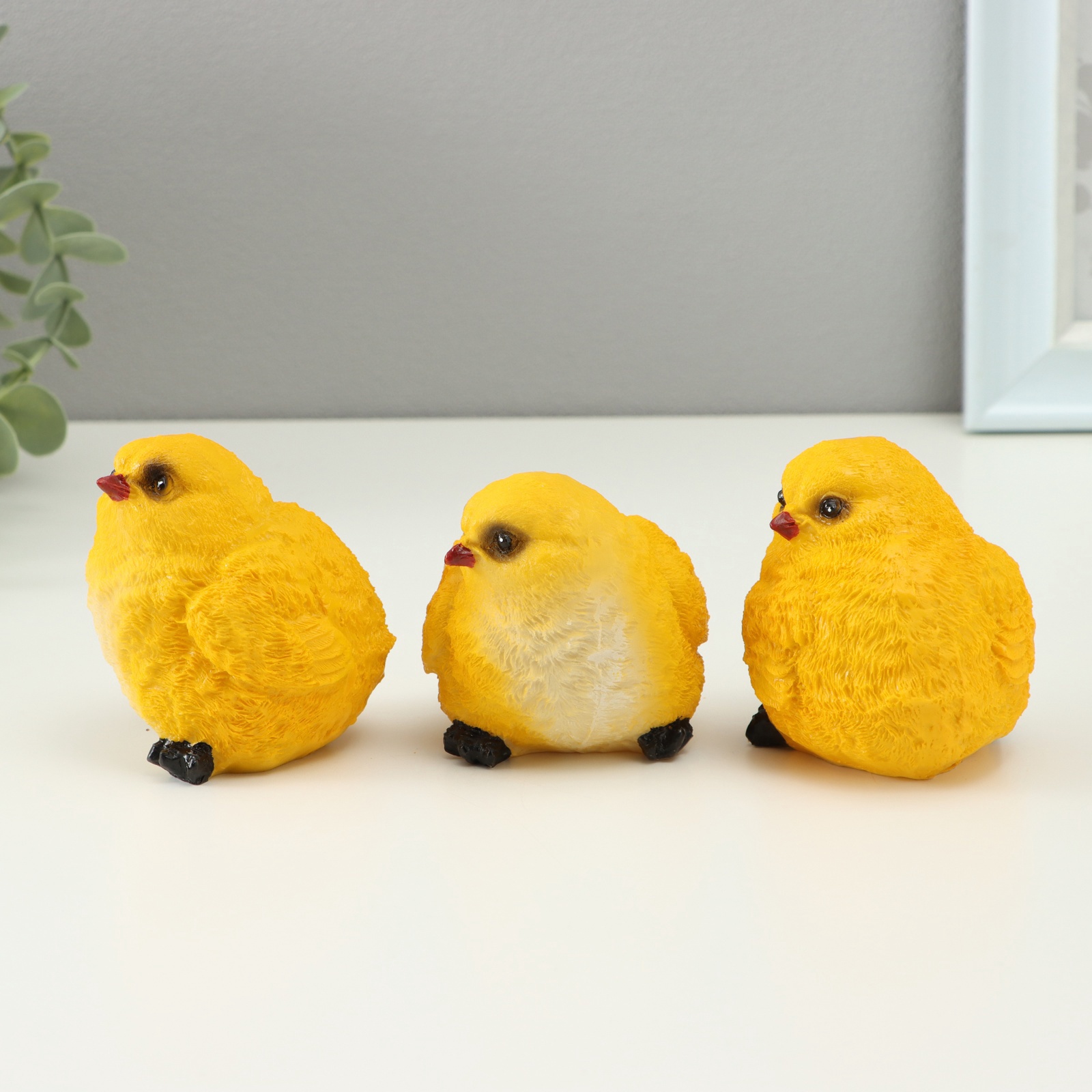 Изображение товара Статуэтка TAKE IT EASY Цыпленок 3 шт, 6x6x6 см