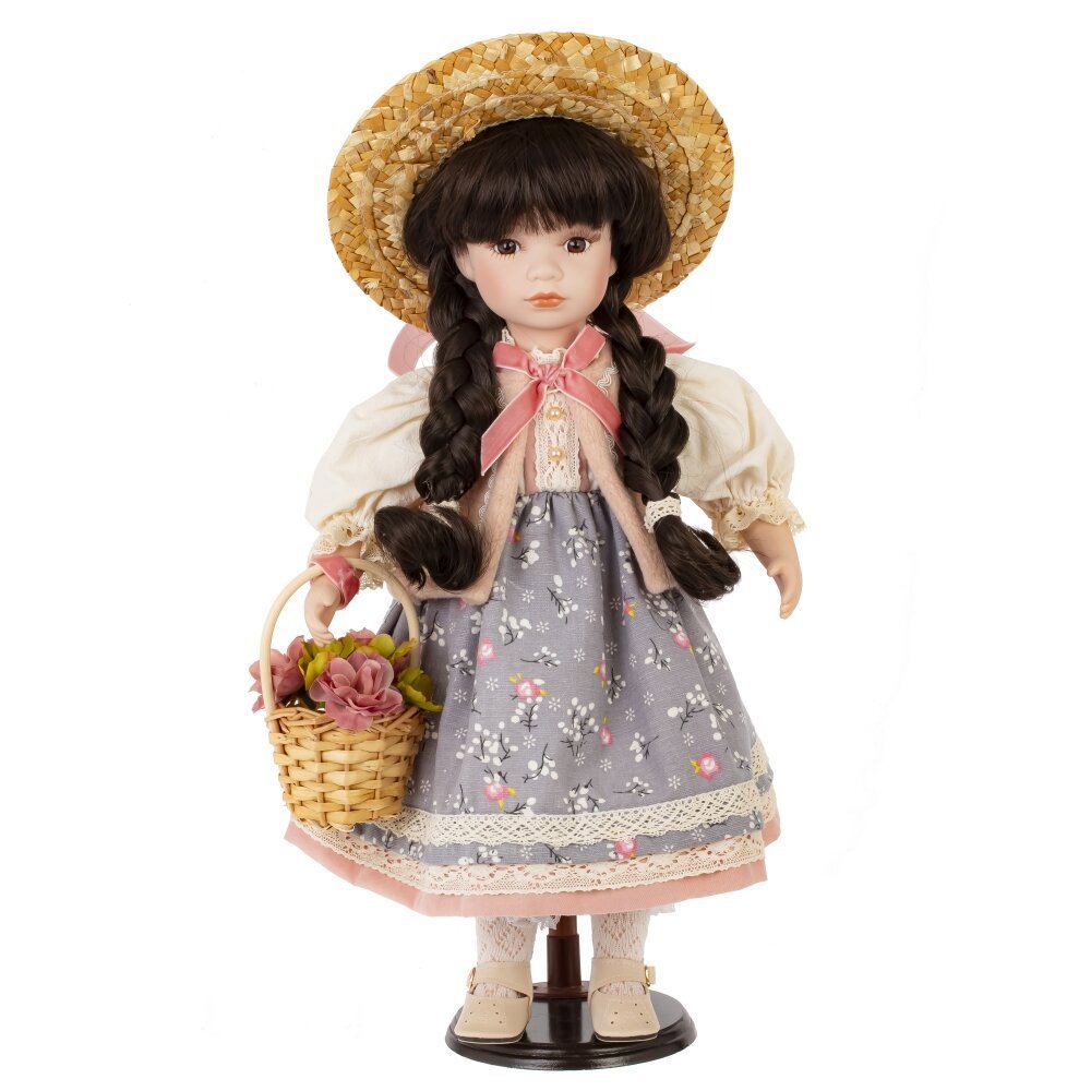 Изображение товара Декоративная фигура Полина — фарфоровая кукла 46 см, розовый образ