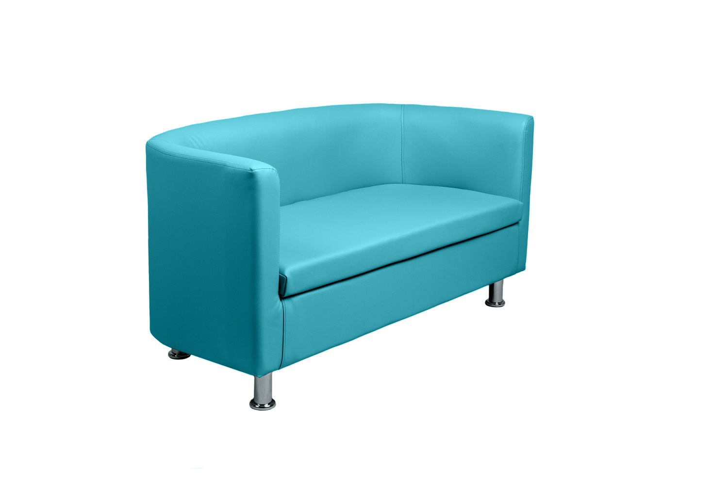 Изображение товара Диван прямой Марс 132x65x62 см эко-кожа бирюзовый