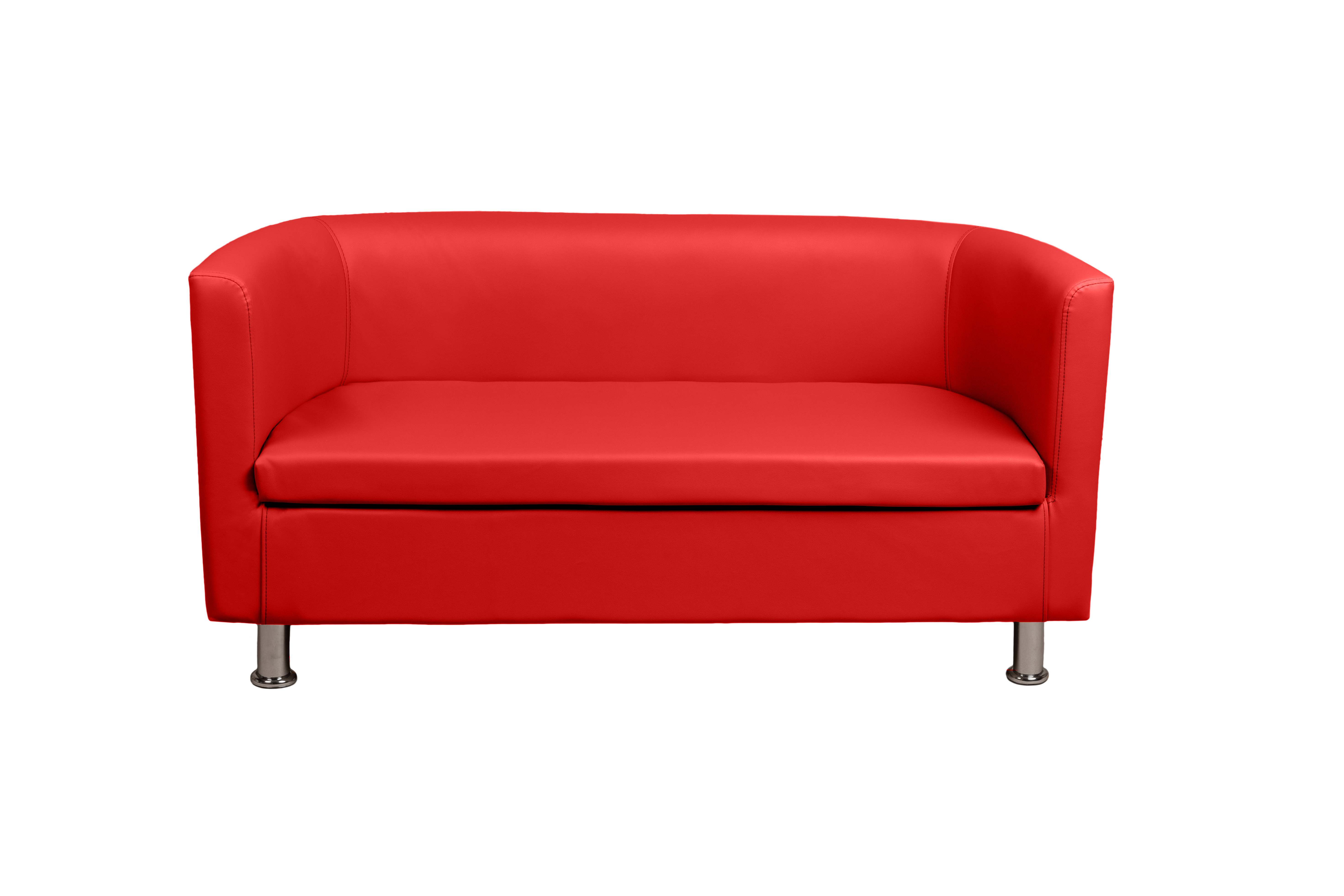 Изображение товара Прямой диван Марс 132x65x62 см эко-кожа красный