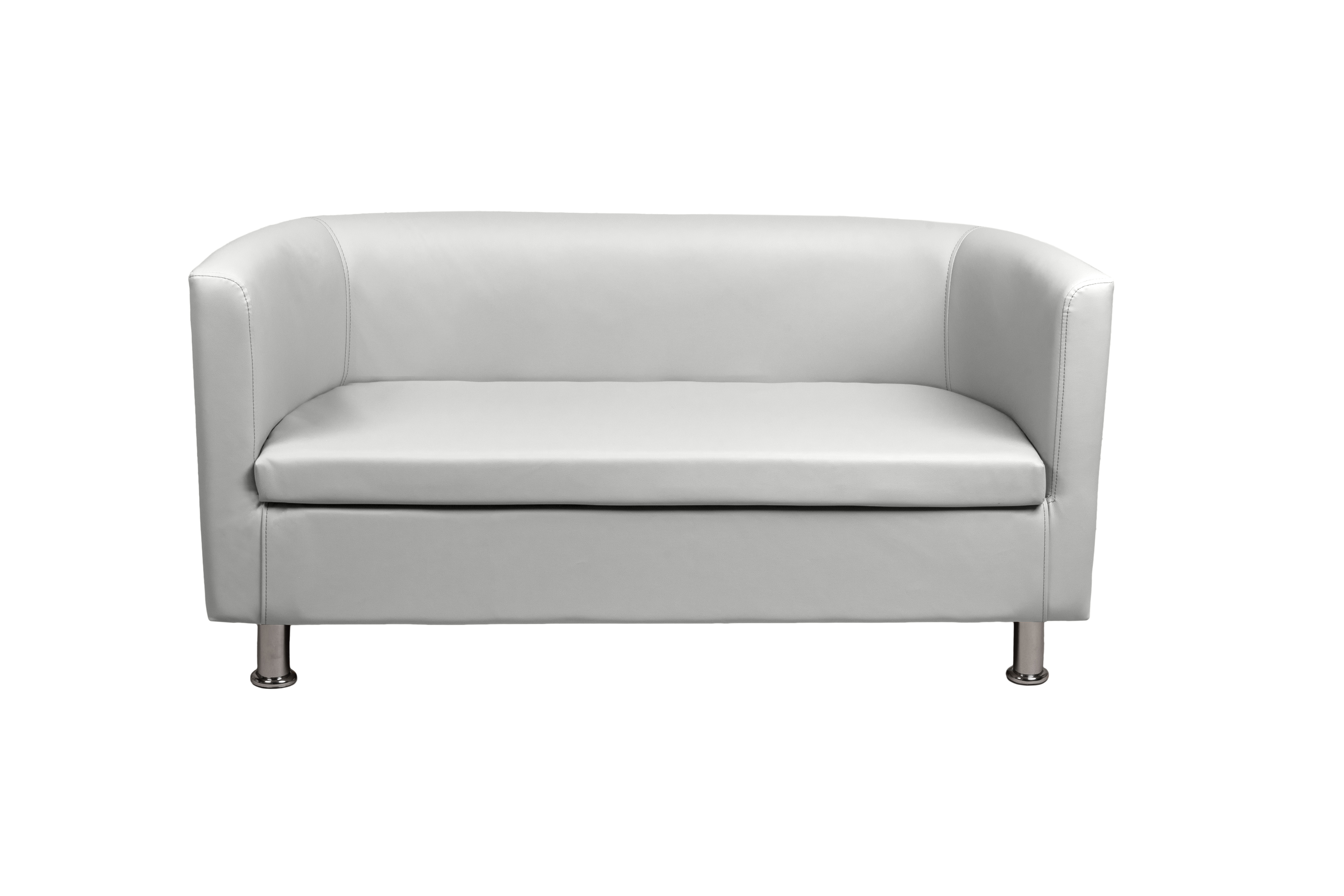 Изображение товара Прямой диван Марс 132x65x62 см эко-кожа белый для офиса и дома