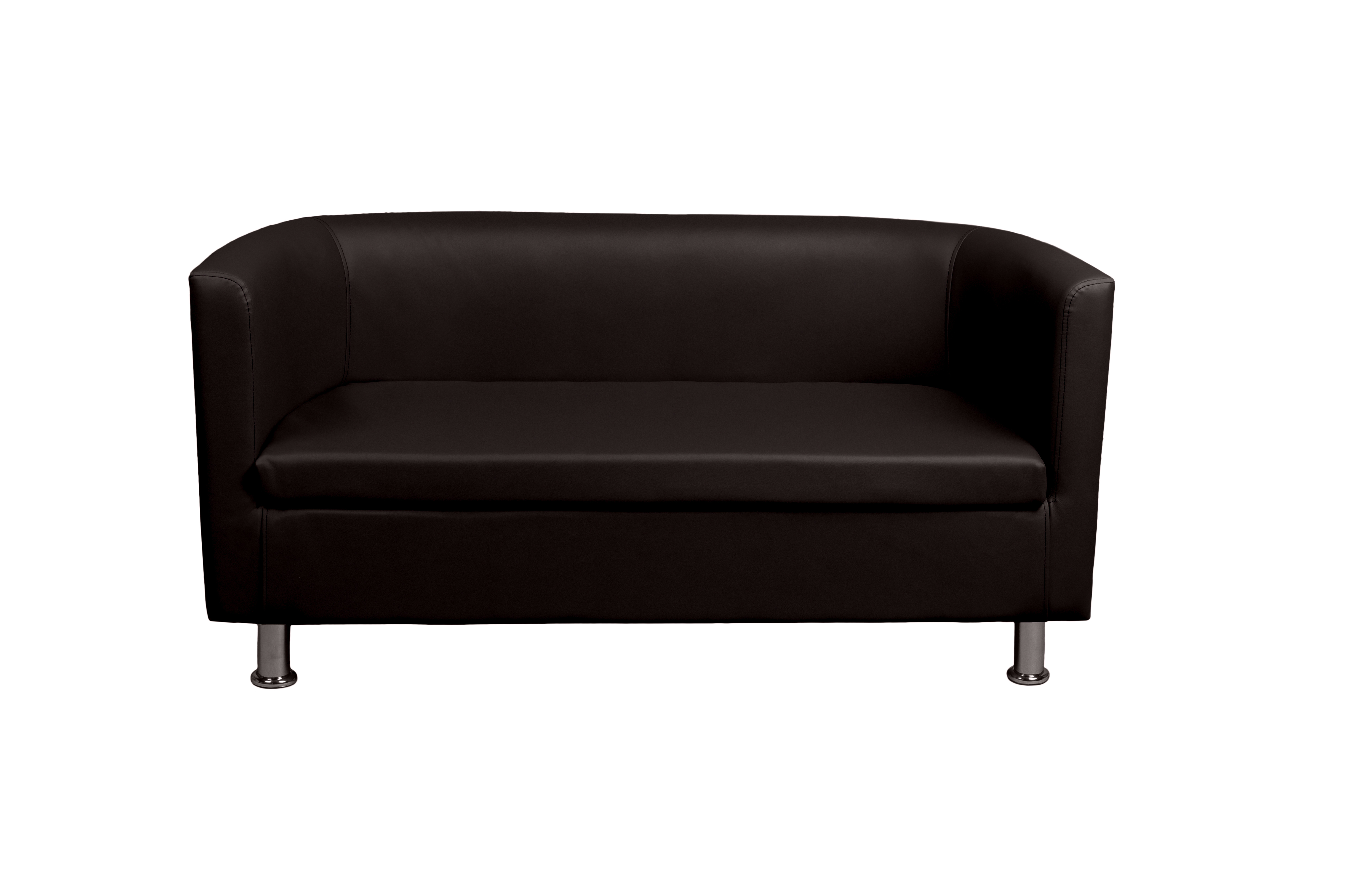 Изображение товара Диван прямой Марс 132x65x62 см эко-кожа цвет черный