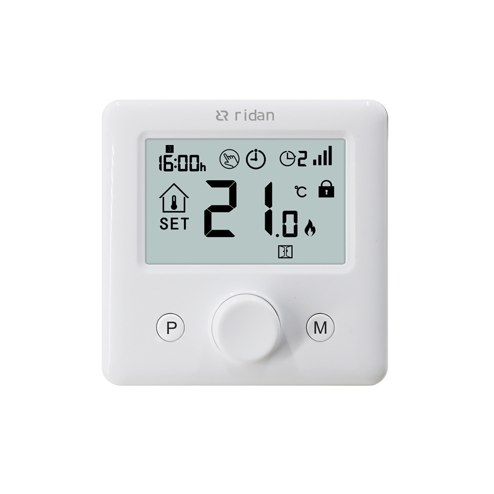 Изображение товара Терморегулятор для теплого пола RT2000RF электронный программируемый белый