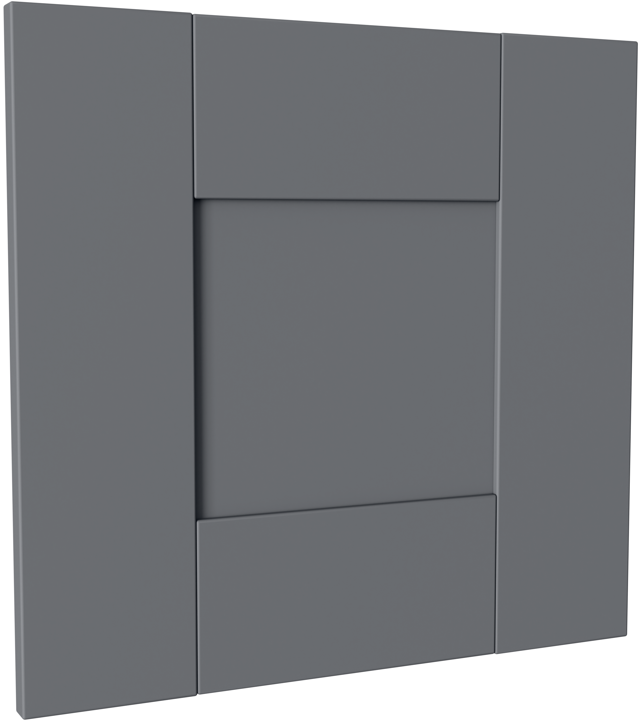 Дверь глухая для шкафа Лион Реймс 39.6x38x1.6 см ДСП цвет серый - 1