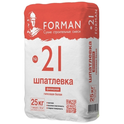 Изображение товара Шпаклёвка гипсовая финишная Forman №21 25 кг
