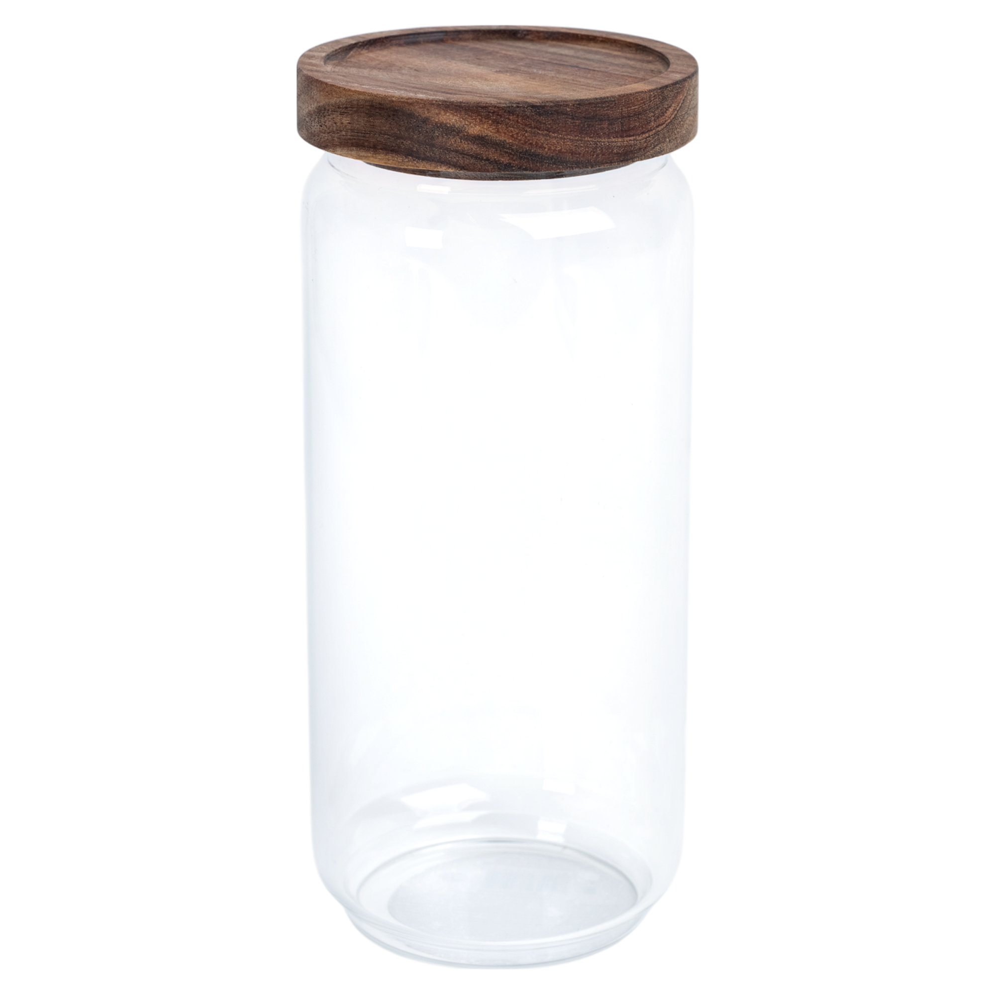 Изображение товара Банка для сыпучих продуктов Vidage 1 л стекло прозрачная бамбуковая крышка
