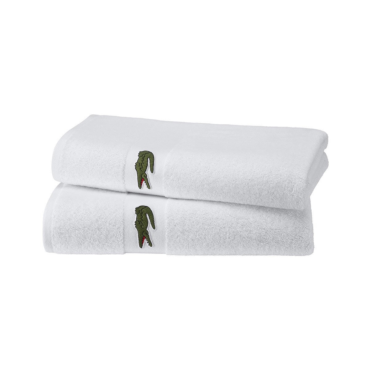 Изображение товара Полотенце Lacoste Casual Blanc 55x100 см из органического хлопка