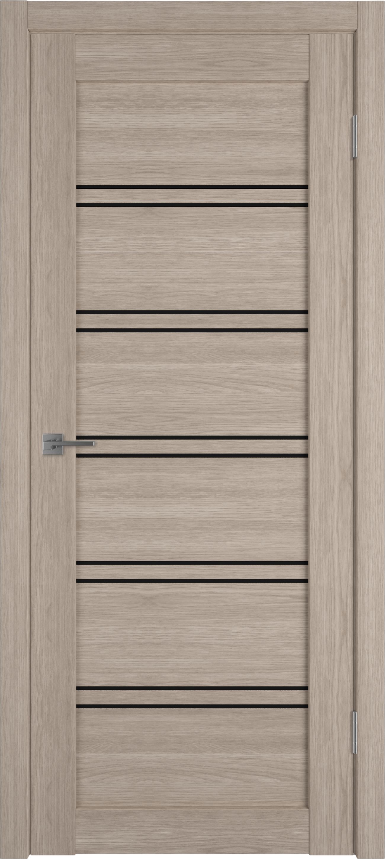 Изображение товара Комплект межкомнатной двери VFD Atum pro x28 остеклённая 200x70см ПВХ цвет Красный дуб (черный глянец) с коробом и наличниками