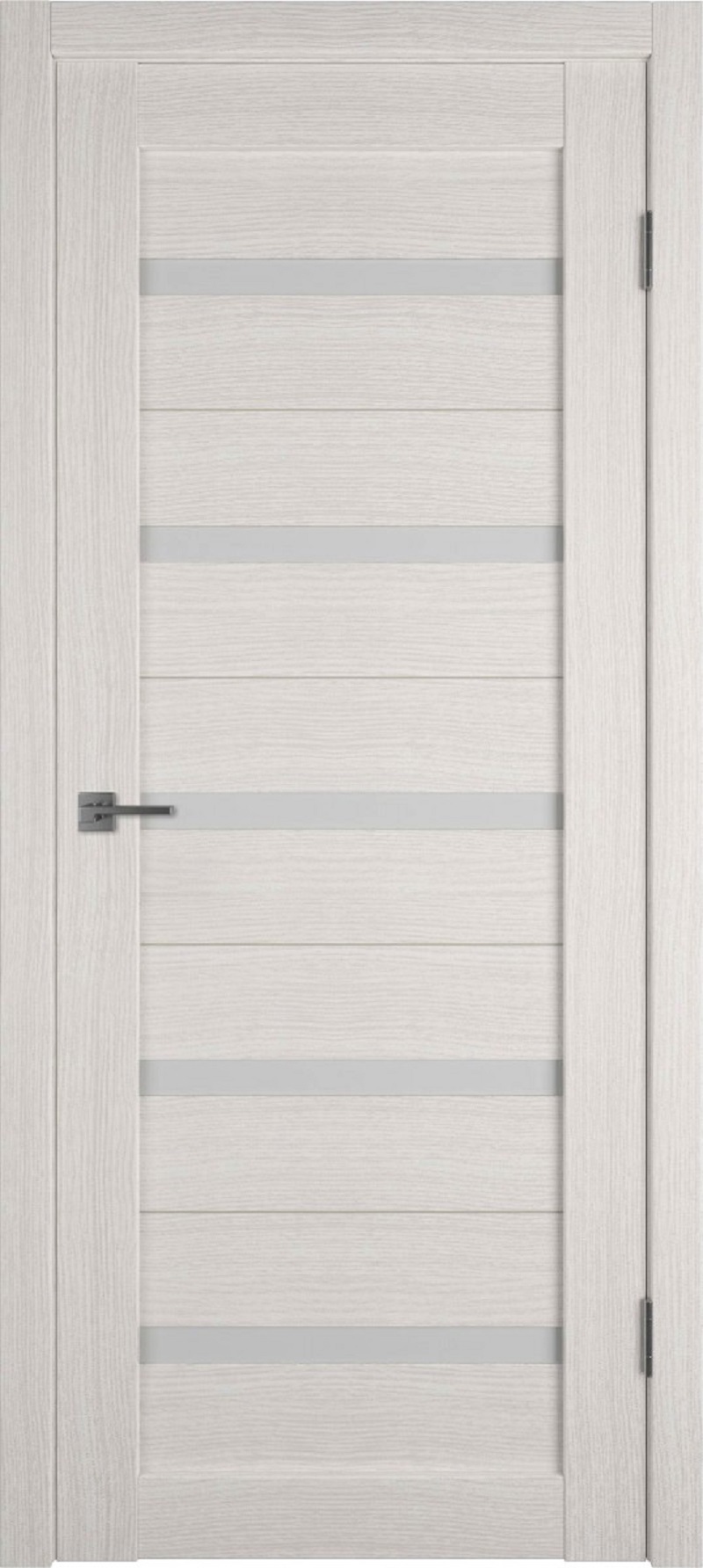 Изображение товара Комплект межкомнатной двери VFD Atum х7 остеклённая 200x60см ПВХ цвет беленый дуб с коробом и наличниками