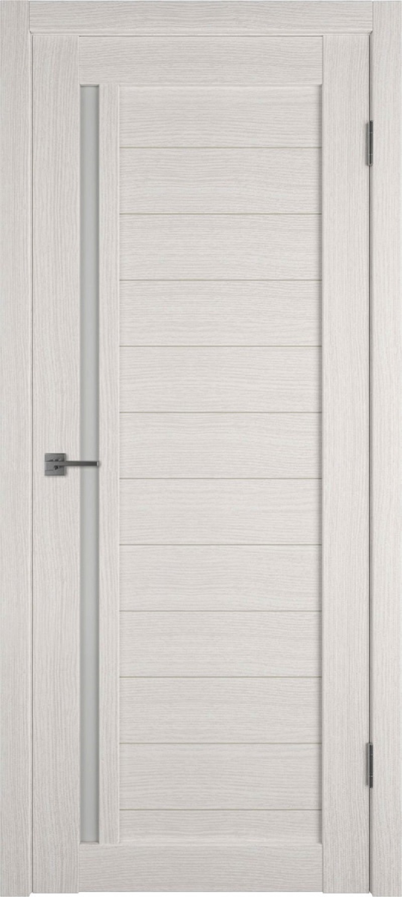 Изображение товара Комплект межкомнатной двери VFD Atum х9 остеклённая 200x90см ПВХ цвет Беленый дуб R с коробом и наличниками