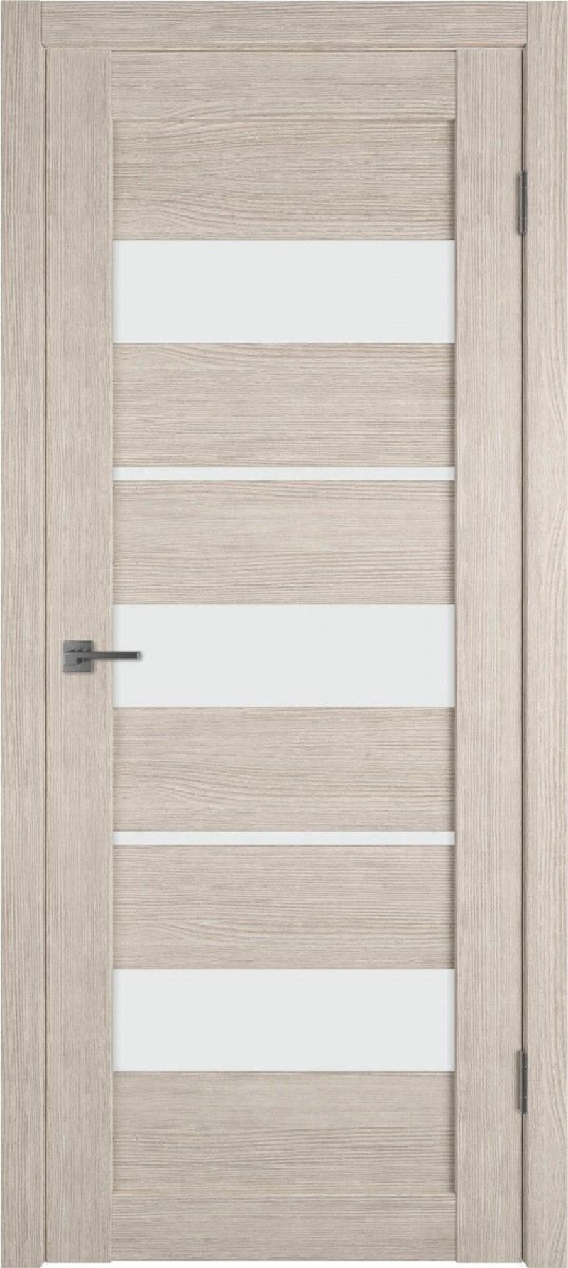 Изображение товара Комплект межкомнатной двери VFD Atum х23 остеклённая 200x60см ПВХ цвет капучино с коробом и наличниками