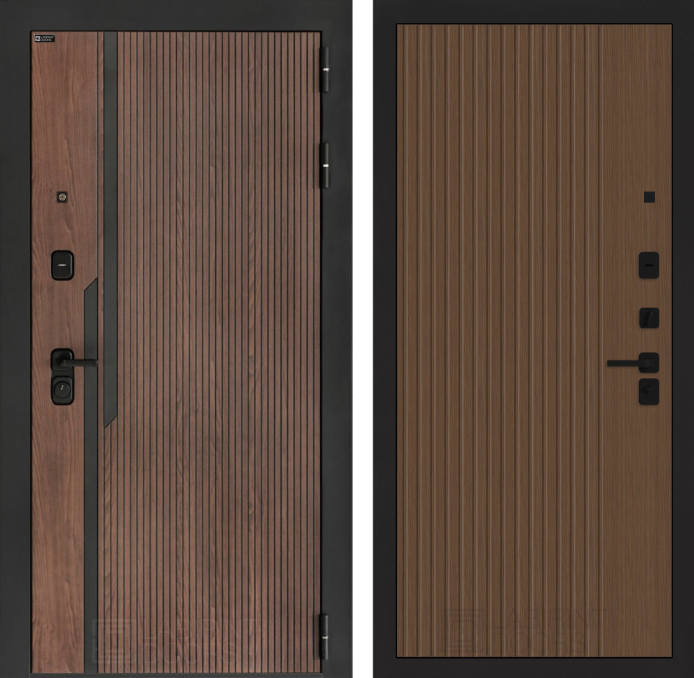 Изображение товара Лабиринт Кармина - входная дверь, Орех американский, 205x88 см, 3 контура уплотнения Изображение товара Лабиринт Кармина - входная дверь, Орех американский, 205x88 см, 3 контура уплотнения