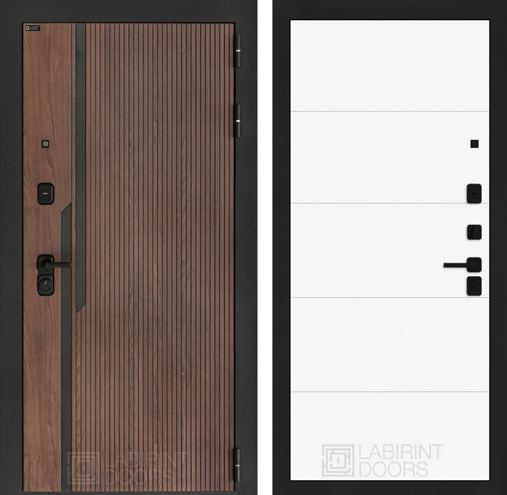 Изображение товара Дверь Кармина: правый вход 205x88 см, орех американский с патиной