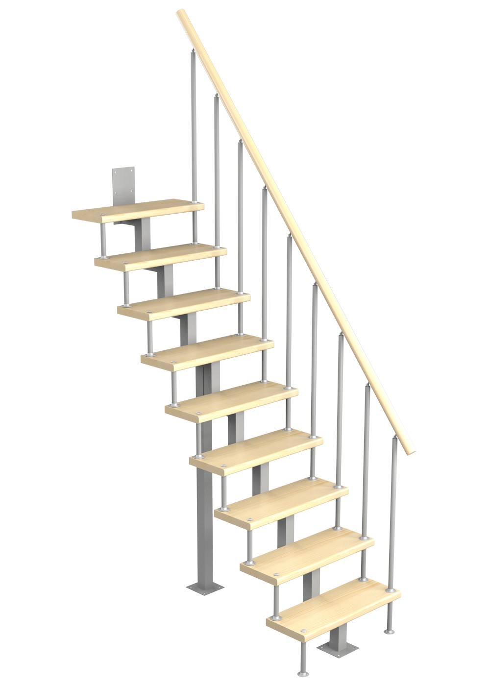 Изображение товара Лестница прямая Лесенка Линия-Квадро - модульная, 2025-2250 мм Изображение товара Лестница прямая Лесенка Линия-Квадро - модульная, 2025-2250 мм