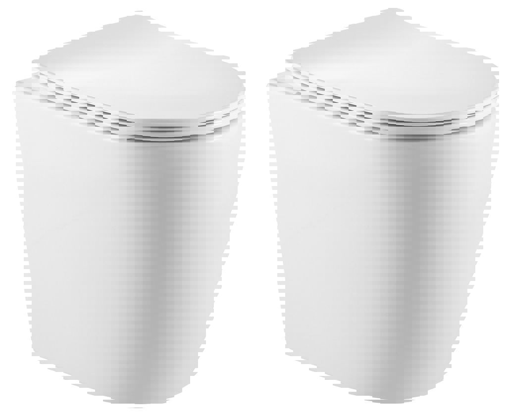 Изображение товара Чаша для унитаза Iberica Blanca Bilbao Alto приставной безободковый Tornado тонкое сиденье дюропласт soft close цвет белый