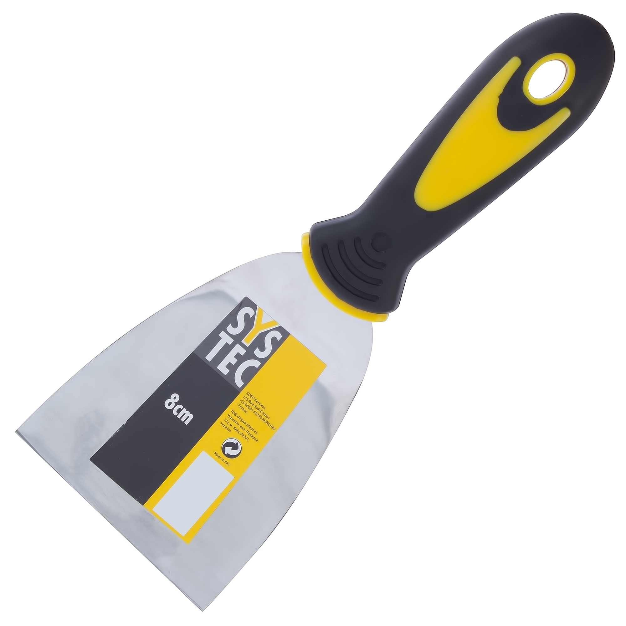 Изображение товара Шпатель Systec 80 мм, нержавеющая сталь, двухкомпонентная ручка