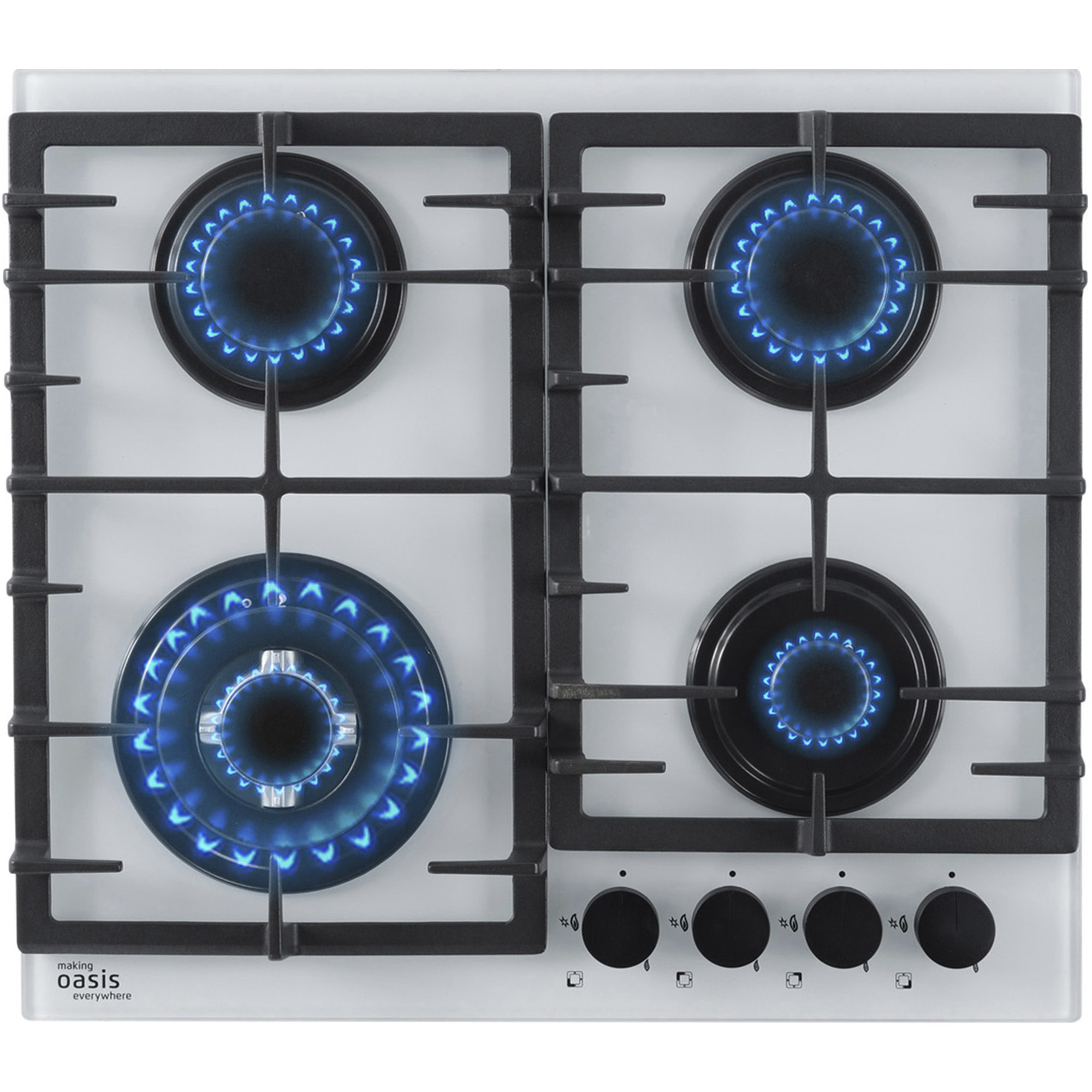 Изображение товара Газовая варочная панель Making Oasis everywhere P-SDW 58 см 4 конфорки Белая