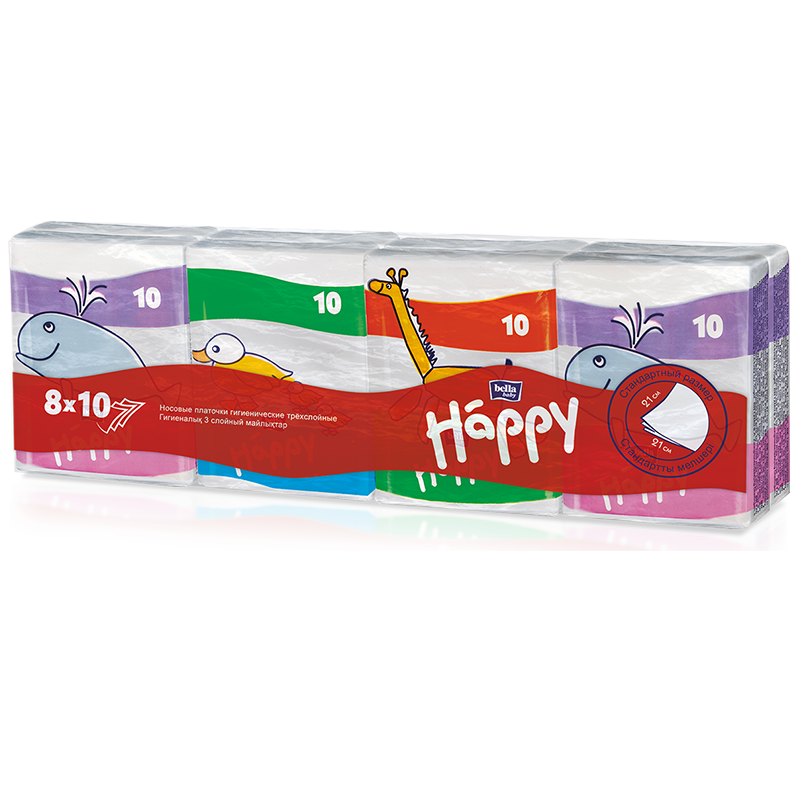 Изображение товара Платочки Bella baby Happy мини 10x8 шт Изображение товара Платочки Bella baby Happy мини 10x8 шт