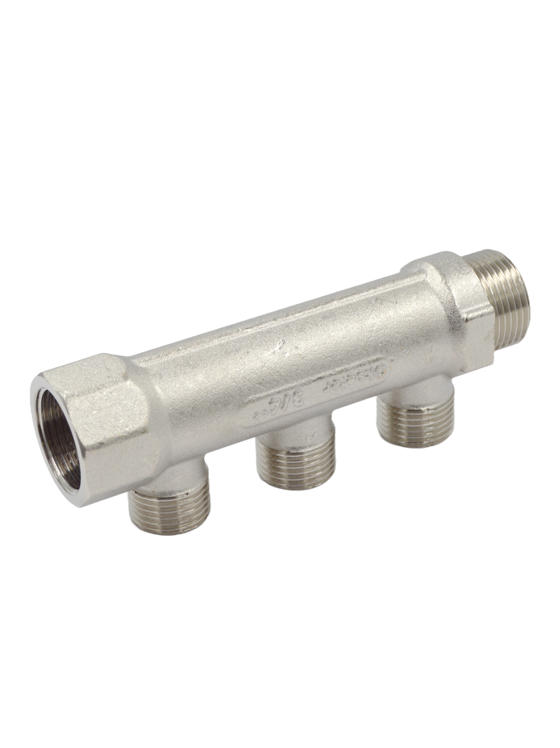 Изображение товара Коллектор распределительный Okseler oks00370 3/4"x1/2" евроконус 3 выхода латунь
