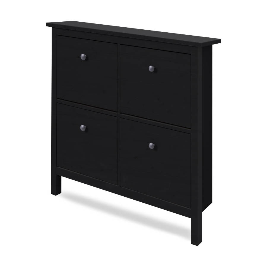 Изображение товара Банкетка Лузалес Кымор 106x101x22 см 4 полки массив сосны цвет черный