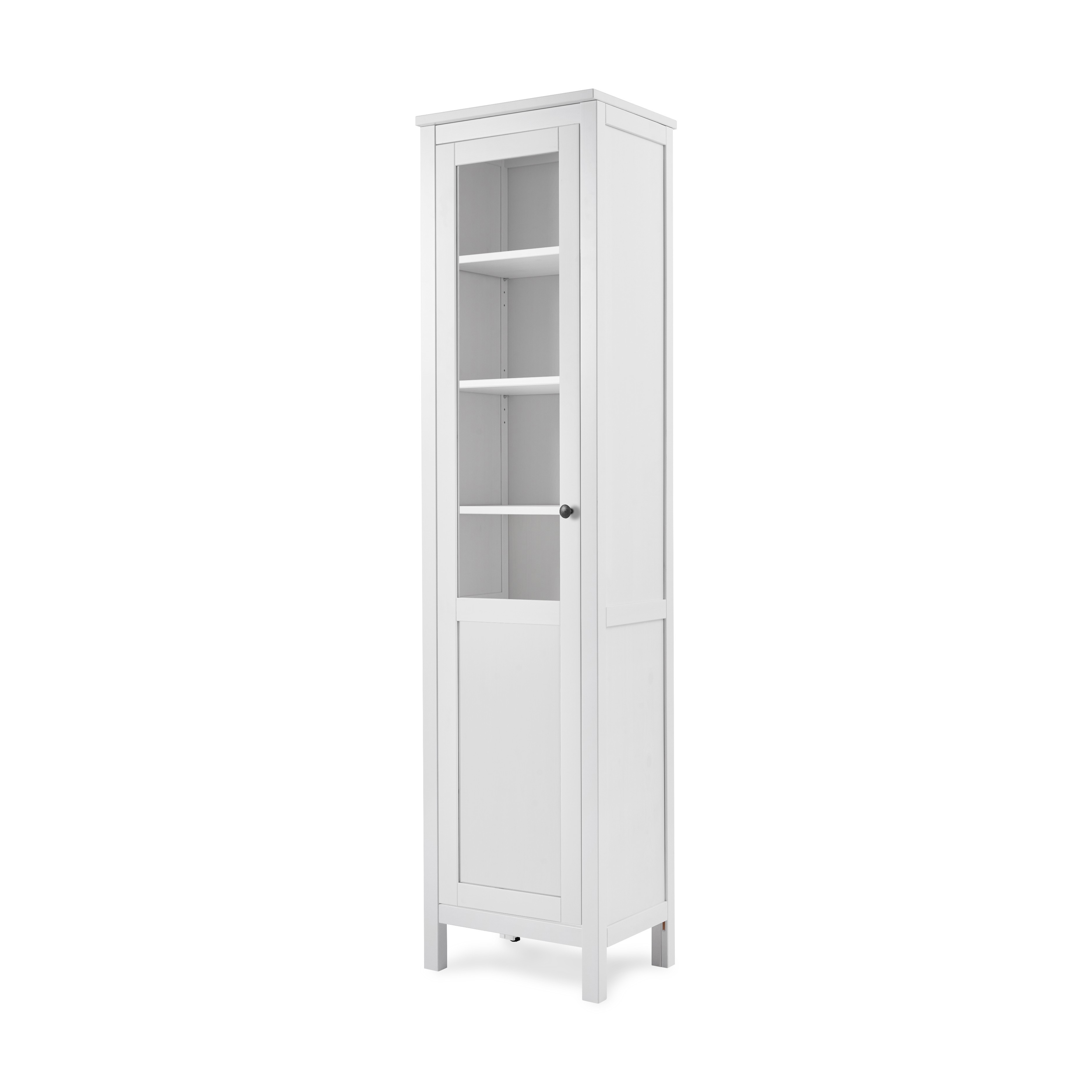 Изображение товара Шкаф-витрина КЫМОР 48x198 см белый массив дерева ЛУЗАЛЕС