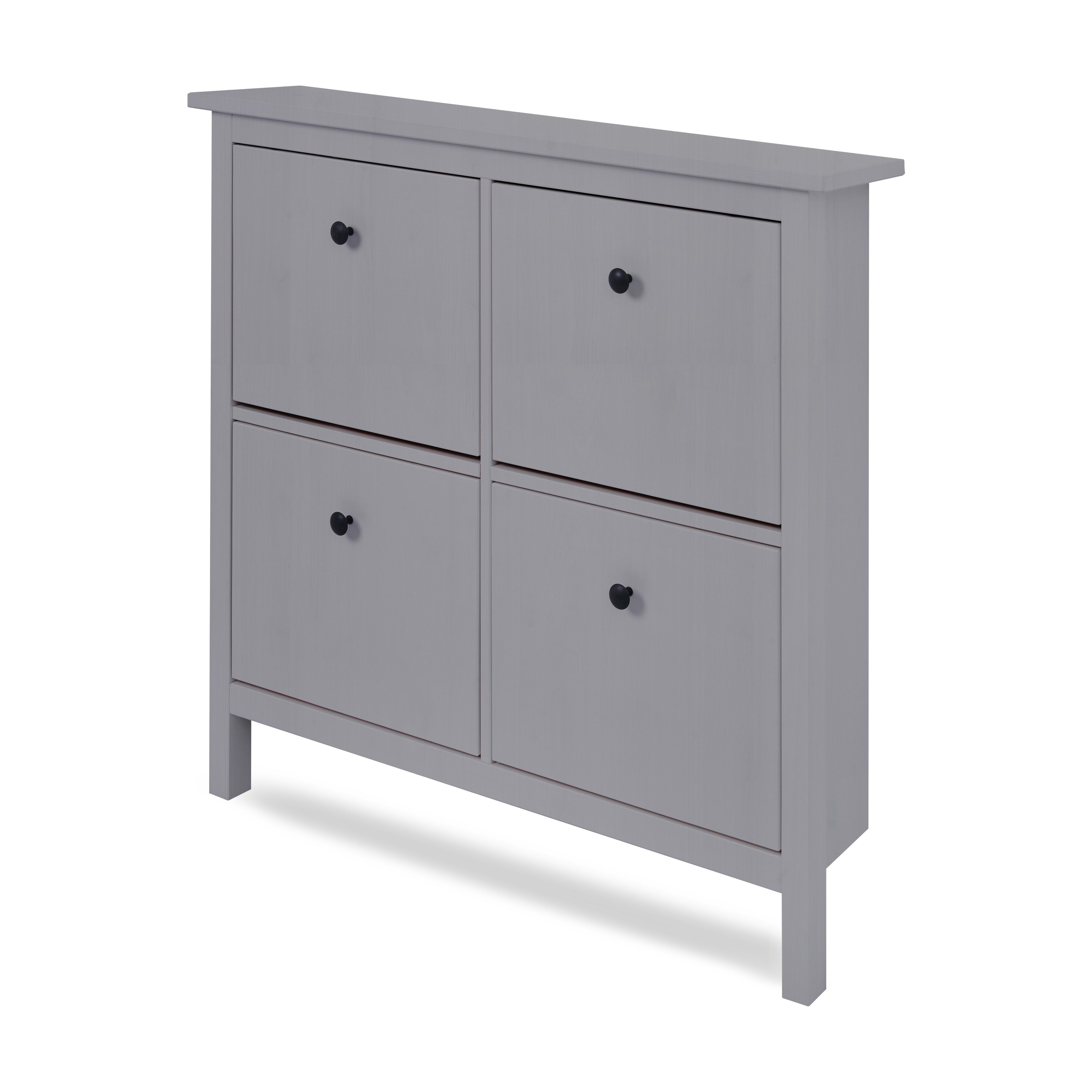 Изображение товара Обувница Лузалес Кымор 106x101x22 см 4 полки массив сосны цвет серый