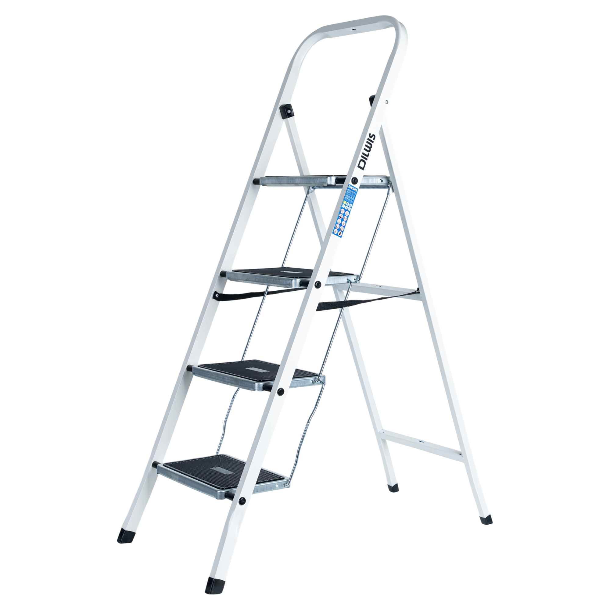 Изображение товара Стремянка стальная DILWIS 4 ступени 511-4LM, максимальная нагрузка 150 кг