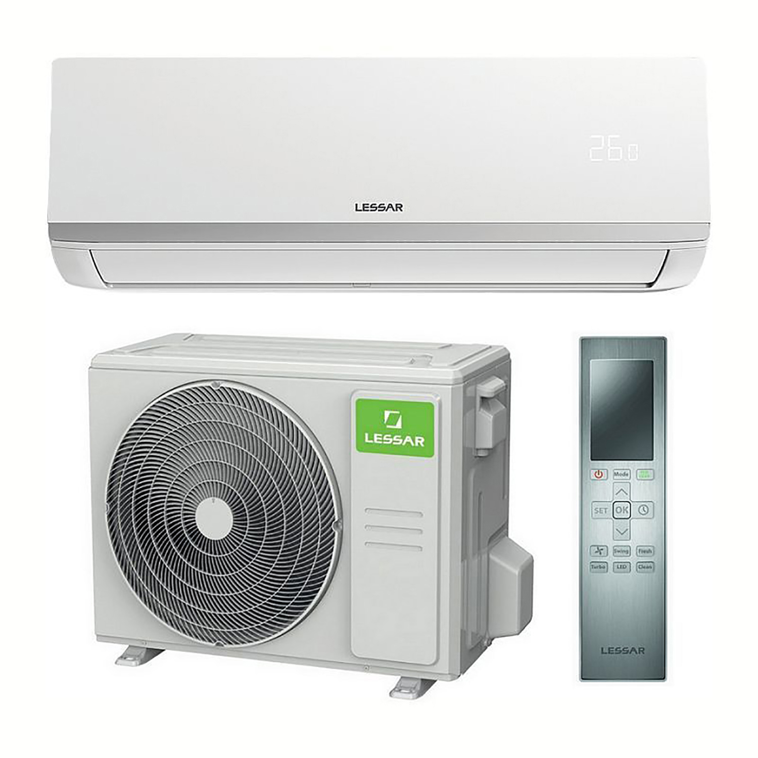 Изображение товара Сплит-система инверторная настенная Lessar LS-HE09KCE2/LU-HE09KCE2 9000K BTU охлаждение/обогрев с Wi Fi Изображение товара Сплит-система инверторная настенная Lessar LS-HE09KCE2/LU-HE09KCE2 9000K BTU охлаждение/обогрев с Wi Fi