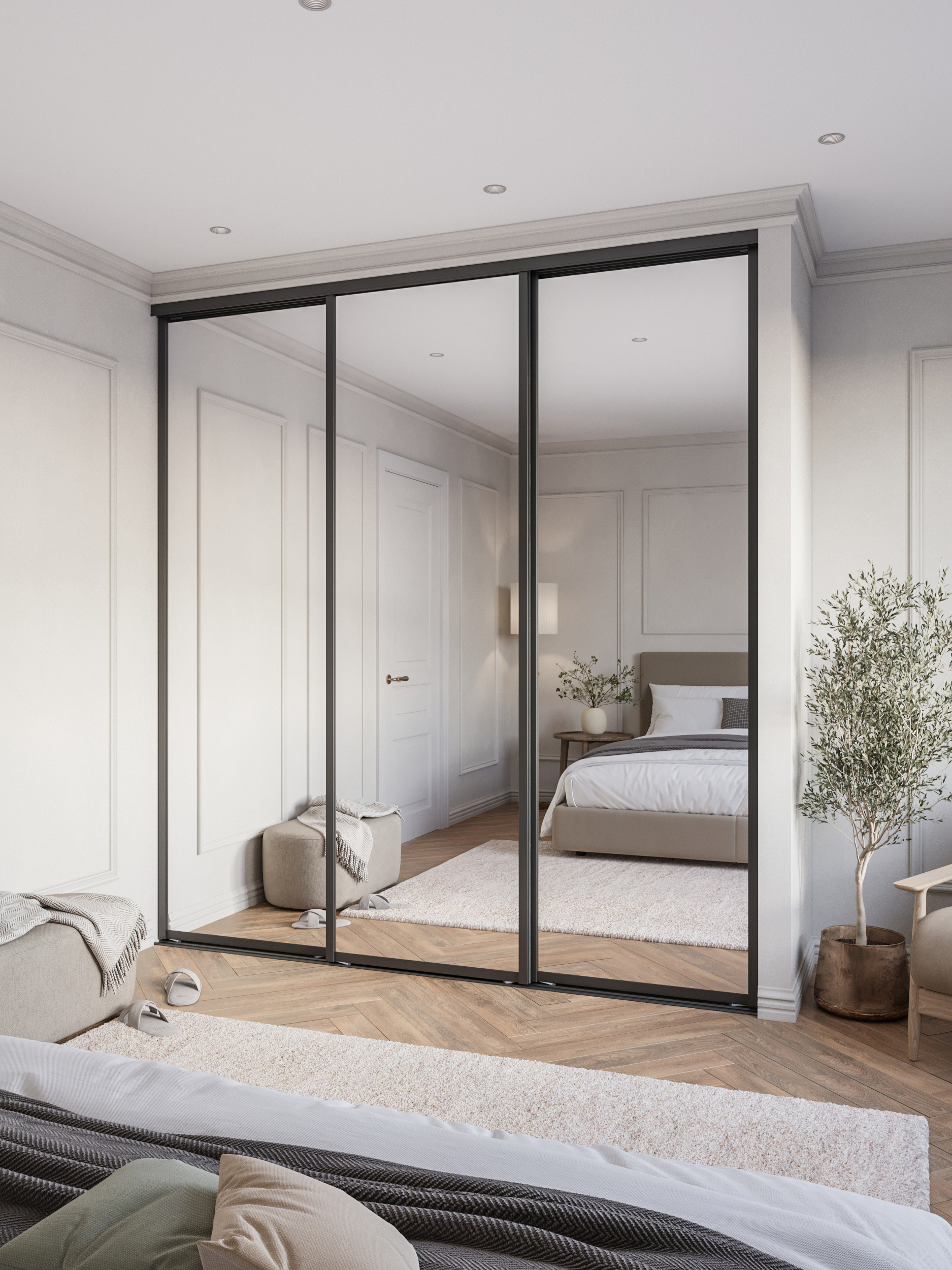 Изображение товара Дверь-купе DKP65/245.Z-55 245.5x65 см Зеркало цвет зеркало