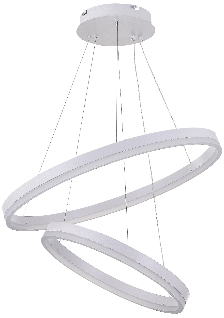 Изображение товара Люстра потолочная светодиодная Natali Kovaltseva нимб с пультом управления белая, 60x60 см