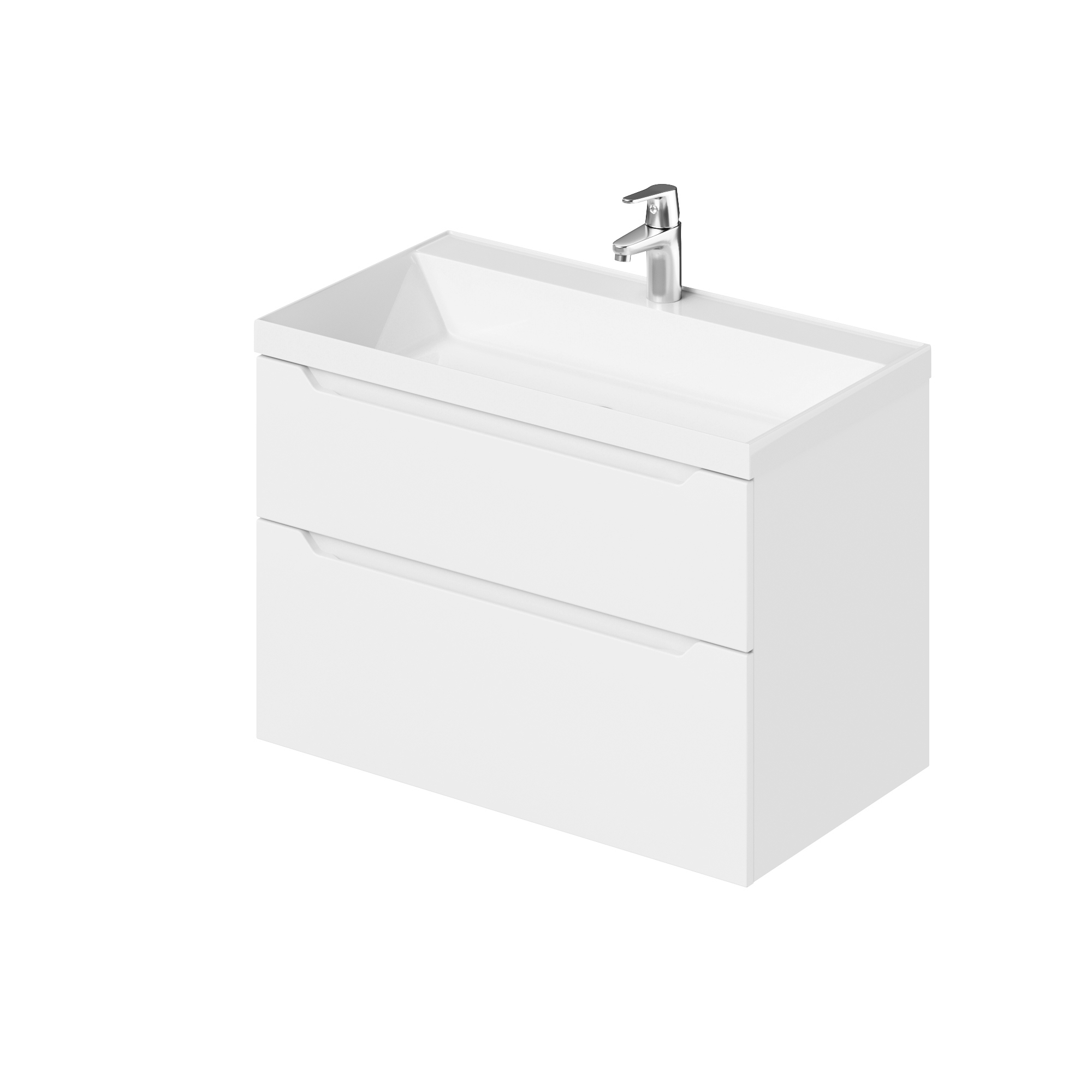 Изображение товара Подвесная тумба с раковиной Итана Alara белый глянец 80см