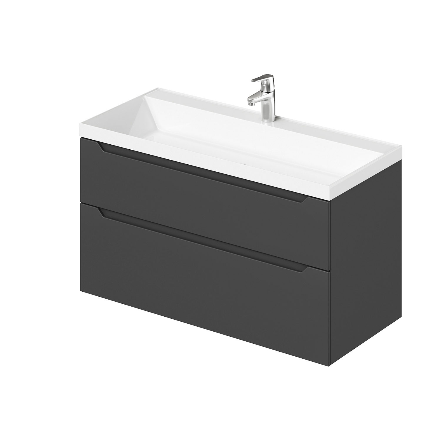 Изображение товара Тумба под раковину Итана Alara 100.2см цвет графит