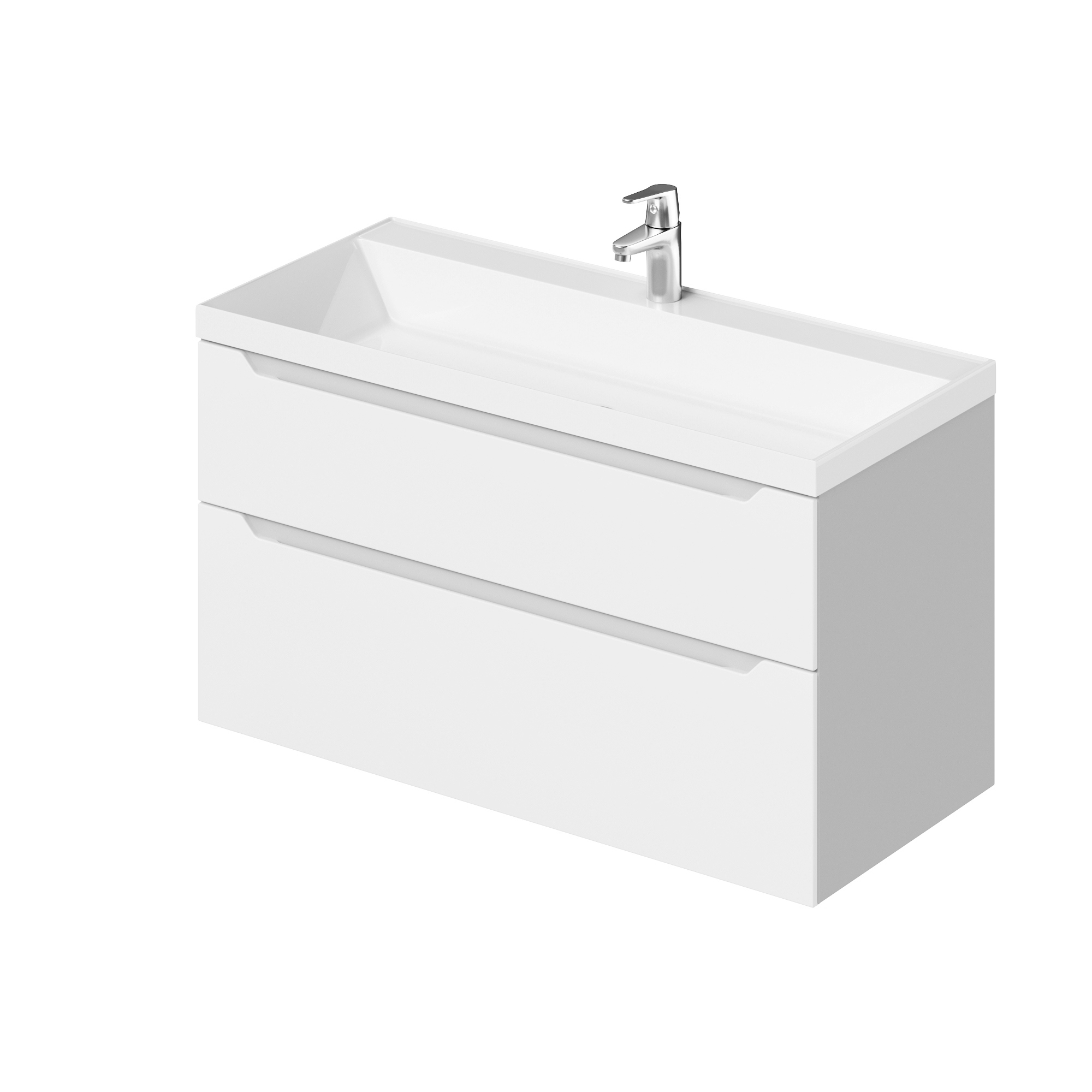 Изображение товара Подвесная тумба под раковину Итана Alara 99.4 см белый глянец