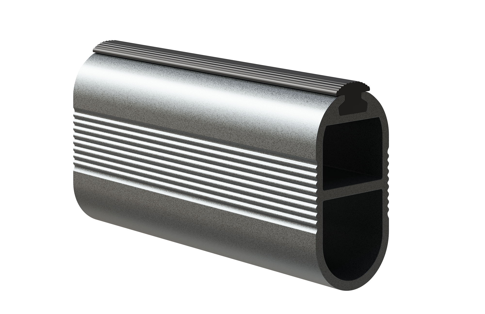 Изображение товара Штанга для шкафа Avira King с уплотнителем овальная 600 мм графит