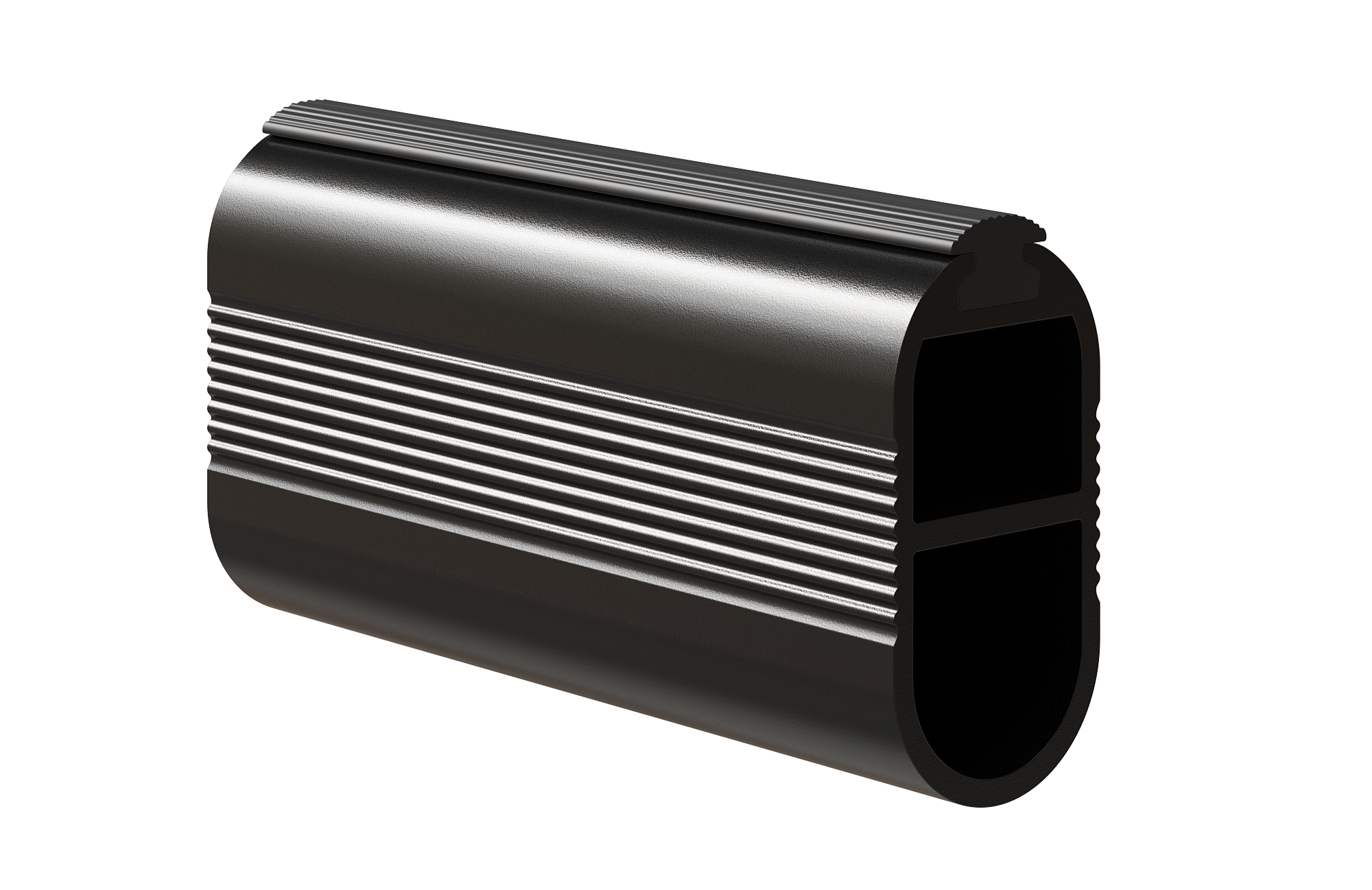 Изображение товара Штанга Avira King с уплотнителем 100 см черная для гардероба