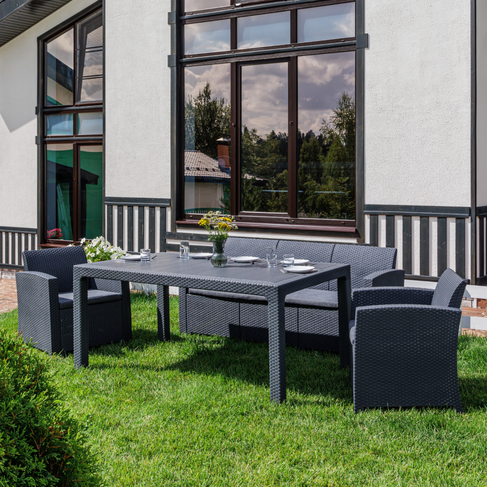 Изображение товара Набор садовой мебели для обеда Royal family Lana Dining S графит 4 предмета