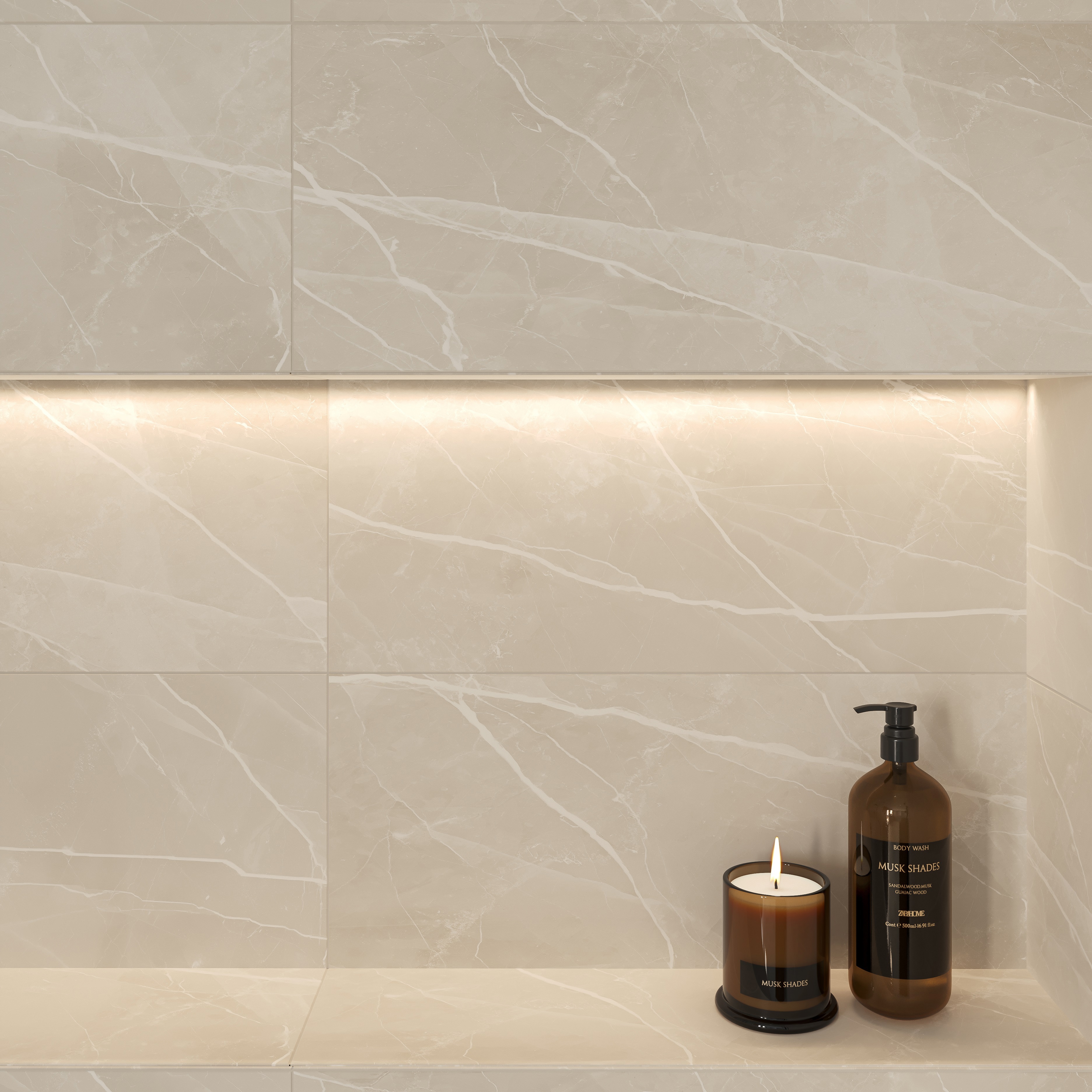 Изображение товара Настенная плитка Gracia Ceramica Breeze 25x60 см цвет бежевый