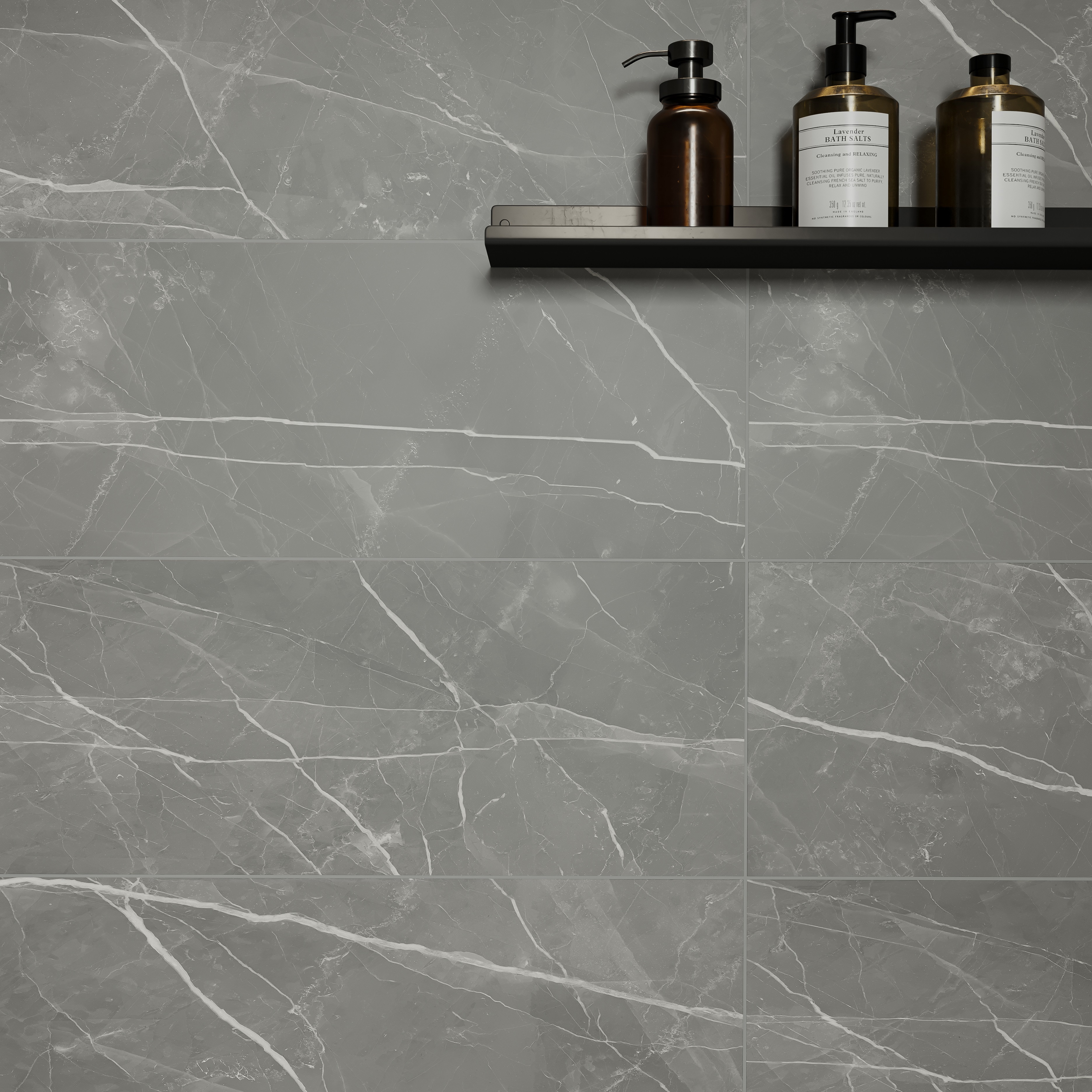 Изображение товара Настенная плитка Gracia Ceramica Pulpus 25x60 см глянцевая серого цвета