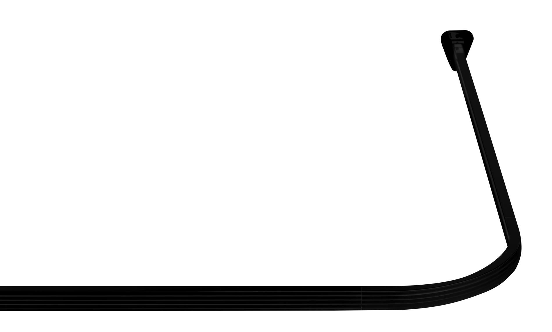 Изображение товара Карнизы для ванной Ridder угловой 90x90 цвет чёрный матовый