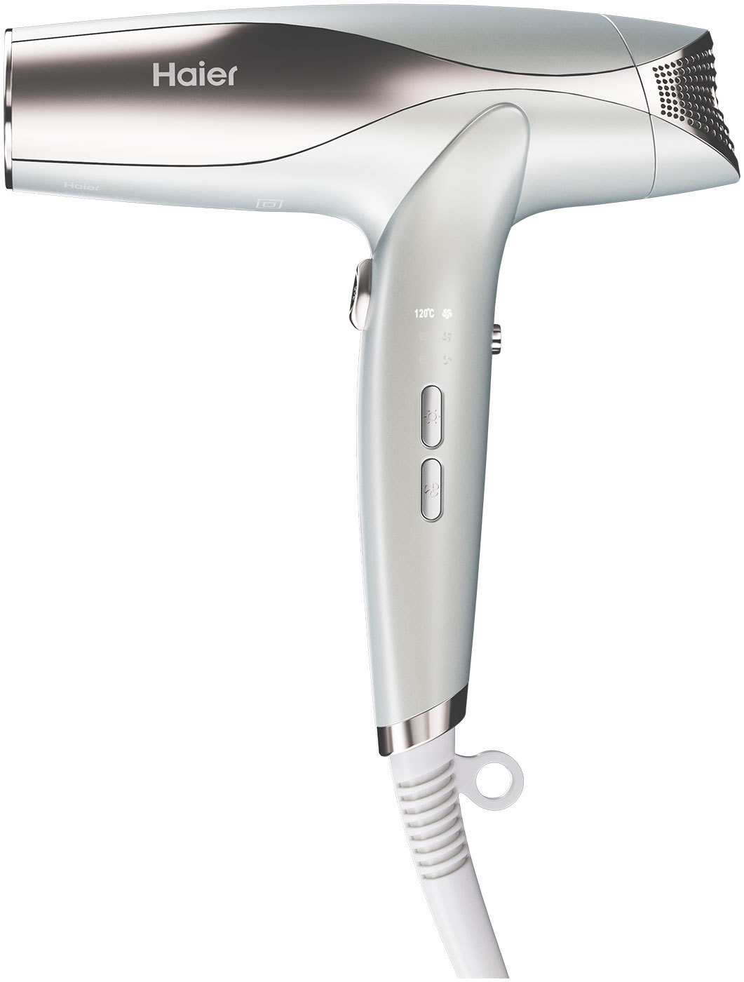 Изображение товара Фен Haier HHD-602 с насадками для укладки и ионизацией белый