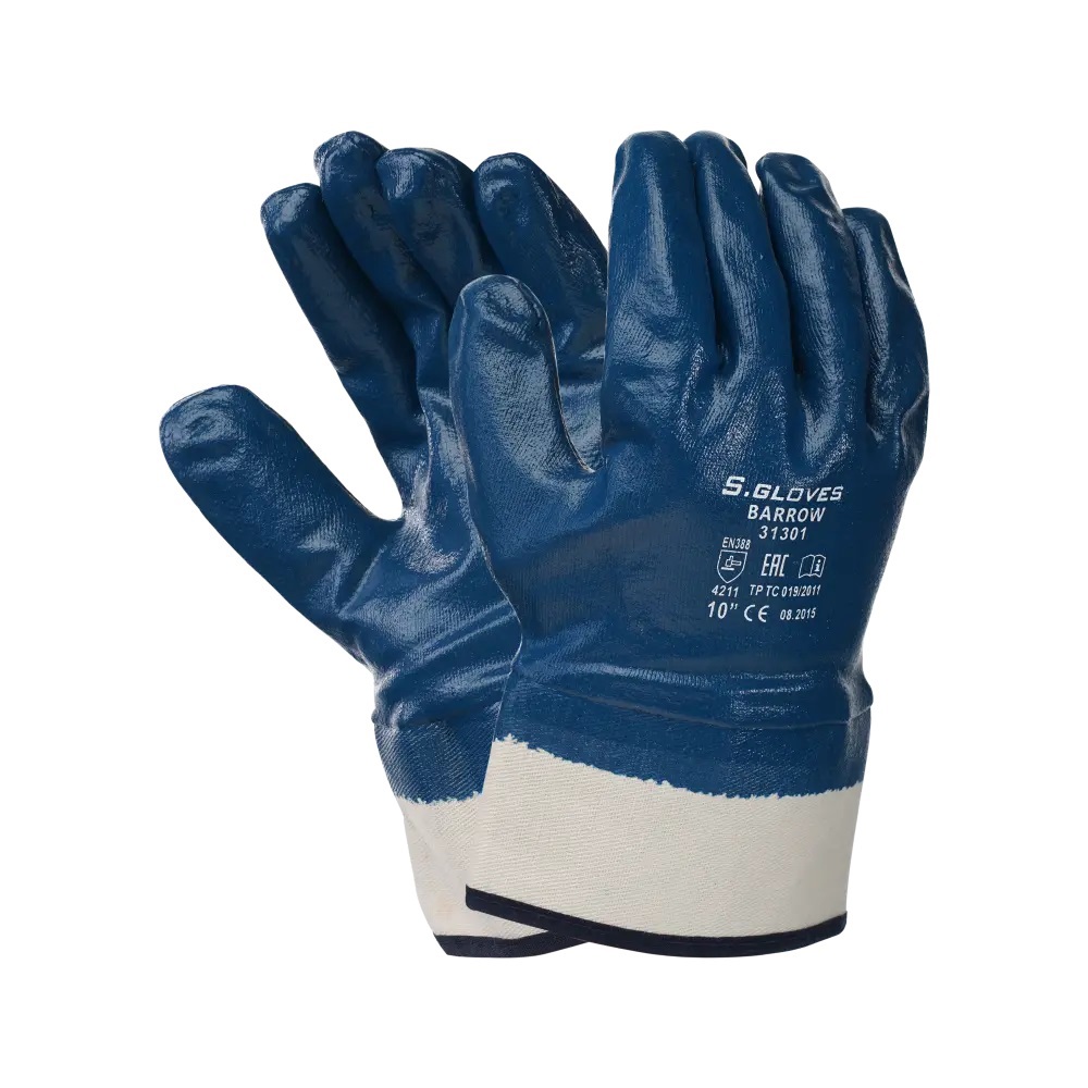 Изображение товара Перчатки хлопковые Fort 50145546 размер 10 XL 5 пар с нитриловым покрытием