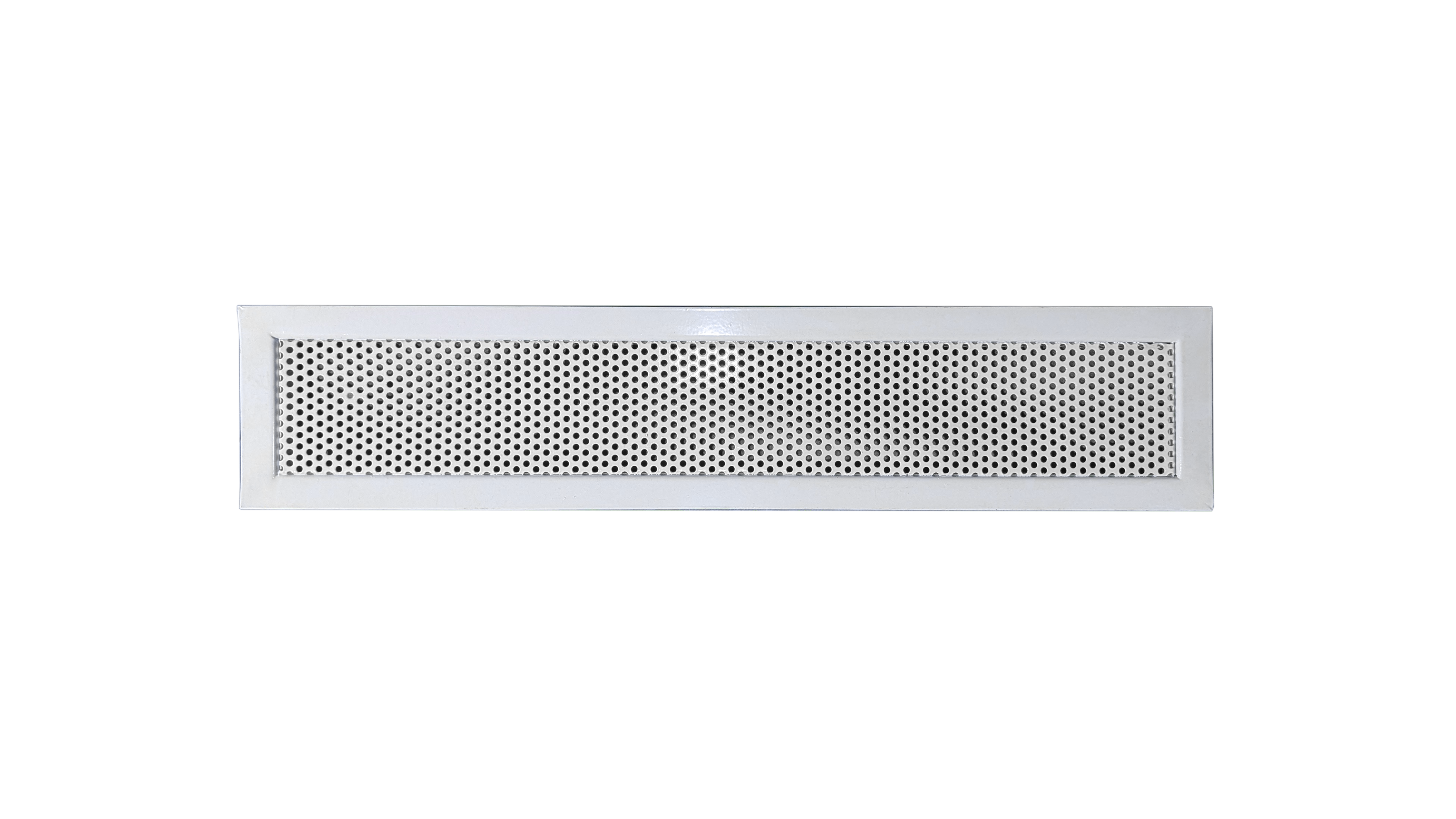Изображение товара Шамрай 600x60 решетка вентиляционная белая — сталь, перфорация кружок