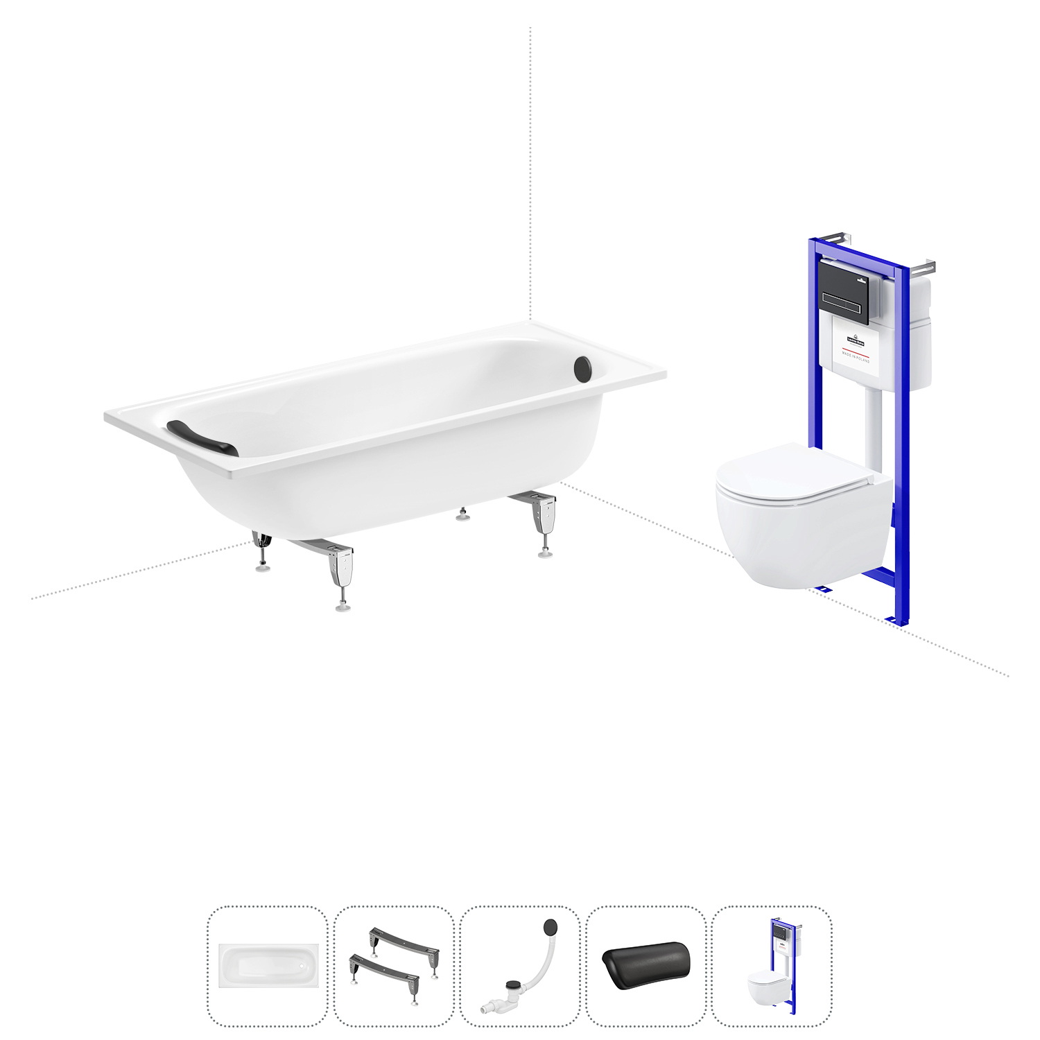 Изображение товара Стальная ванна Sanitana Europa 160x70 см с подсветкой и умывальником Изображение товара Стальная ванна Sanitana Europa 160x70 см с подсветкой и умывальником