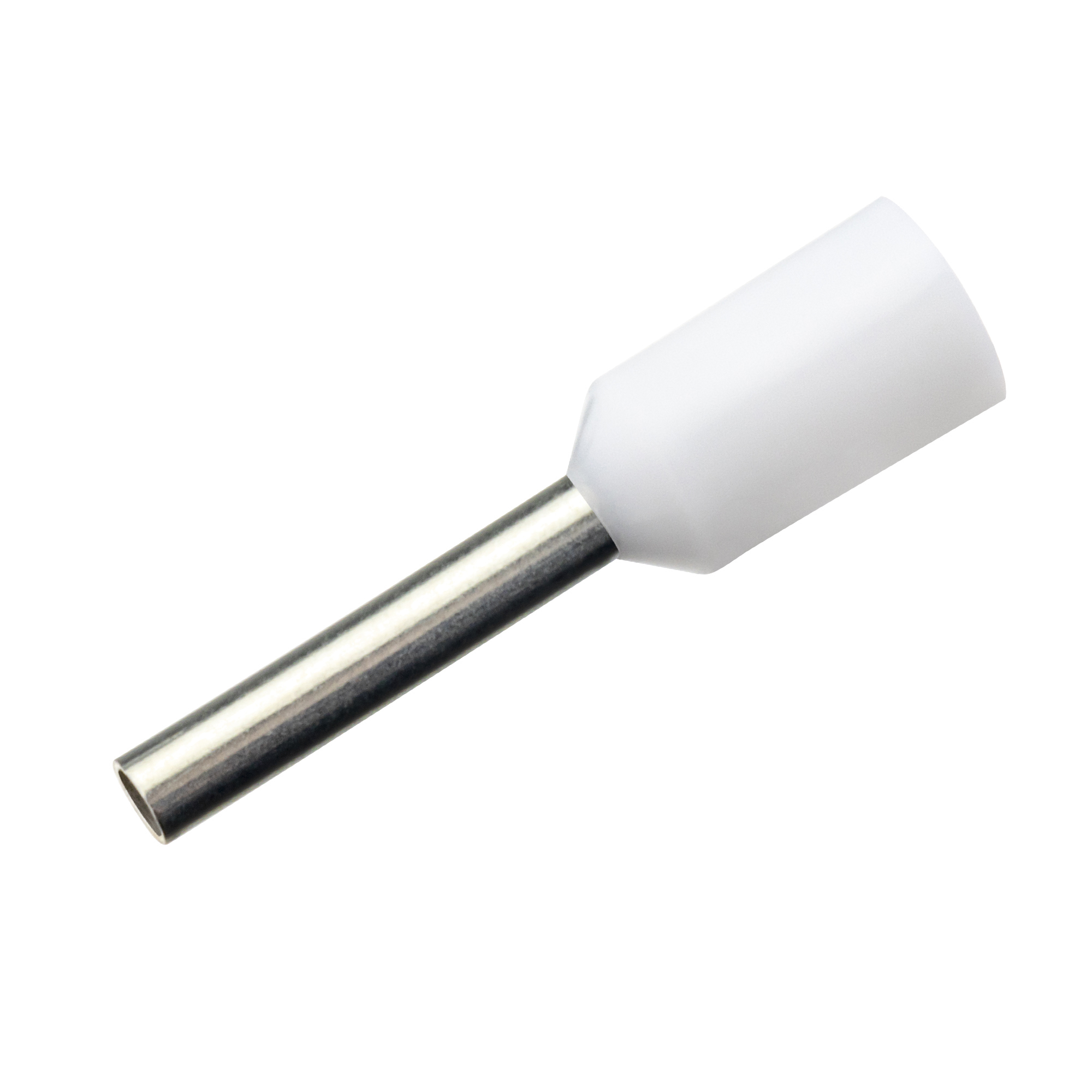 Изображение товара Наконечник штыревой втулочный изолированный Duwi Е7508 НШВИ 0.75-8 мм цвет белый 25 шт.