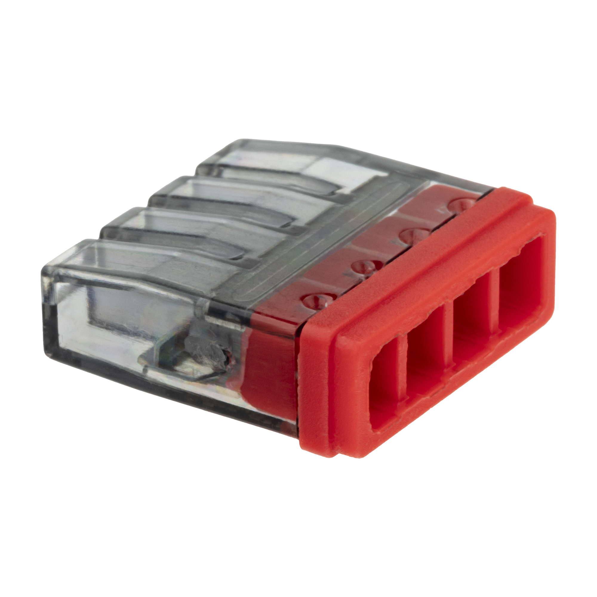 Изображение товара Дuwi Самозажимная монтажная клемма 4 контакта 0,5 2,5 мм2 прозрачная 5 шт 772204