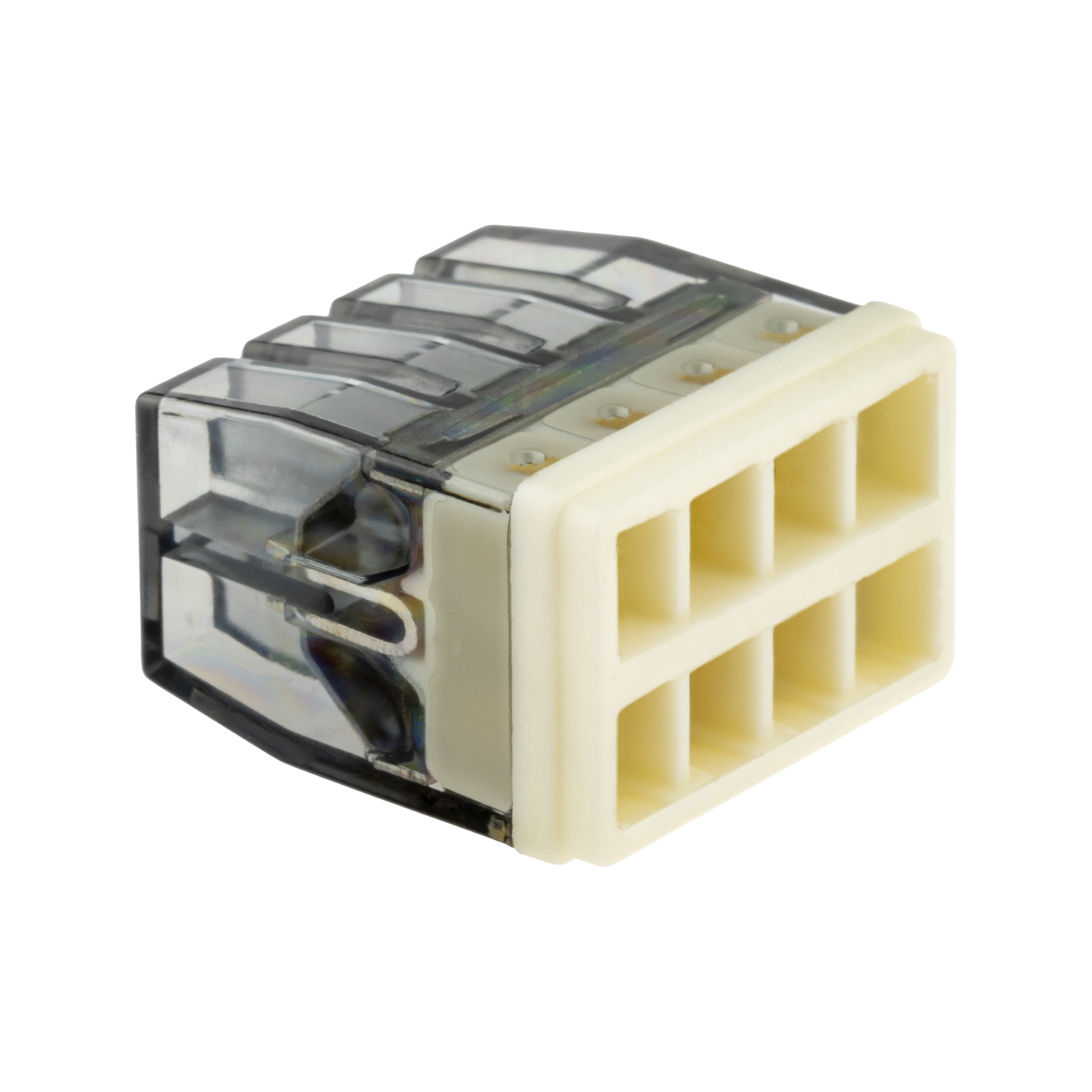 Изображение товара Дuwi 772 208 8 проводные монтажные самозажимные клеммы прозрачные 5 шт