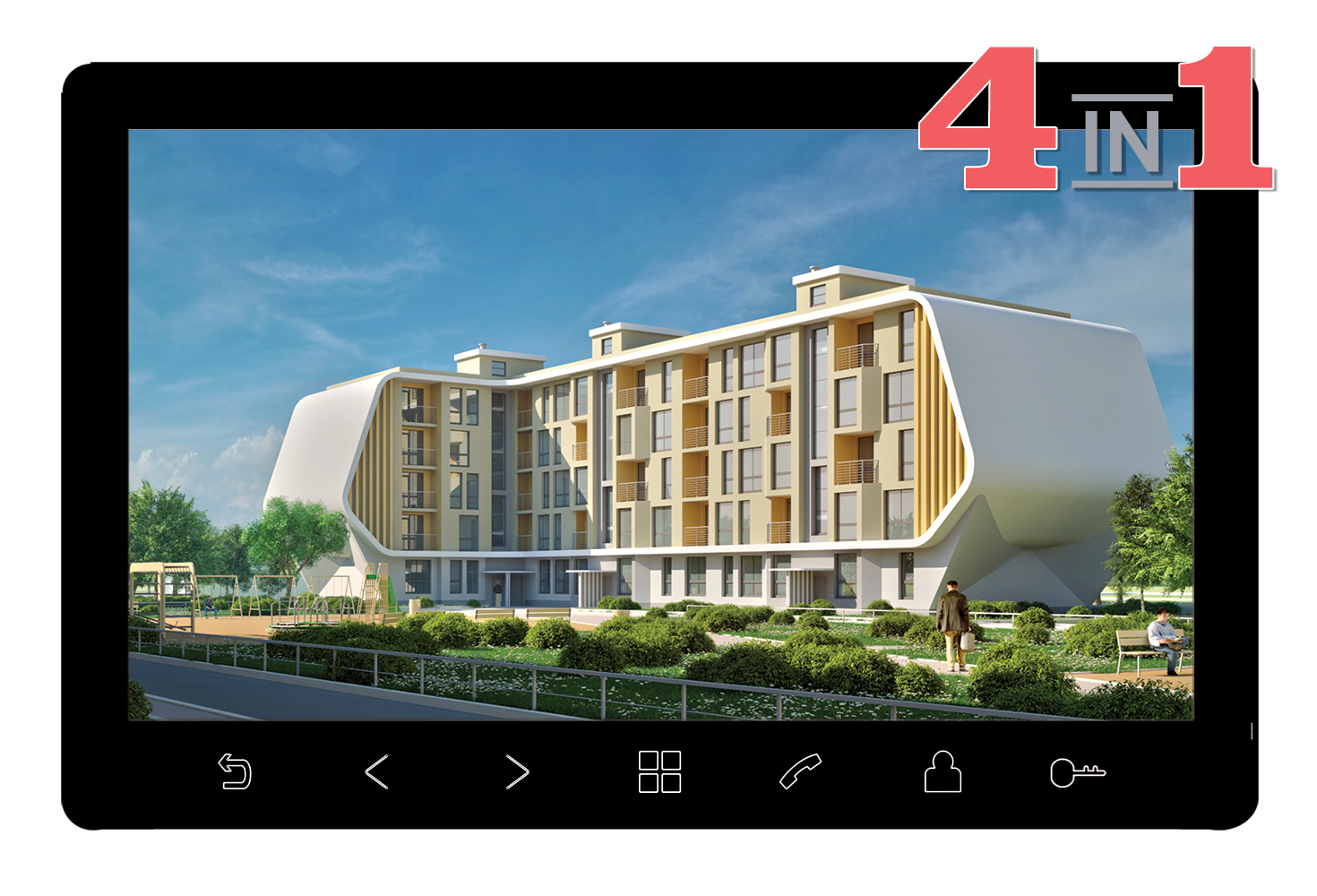 Изображение товара Монитор видеодомофона Tantos Prime HD SE Black 7 1080p AHD CVI TVI